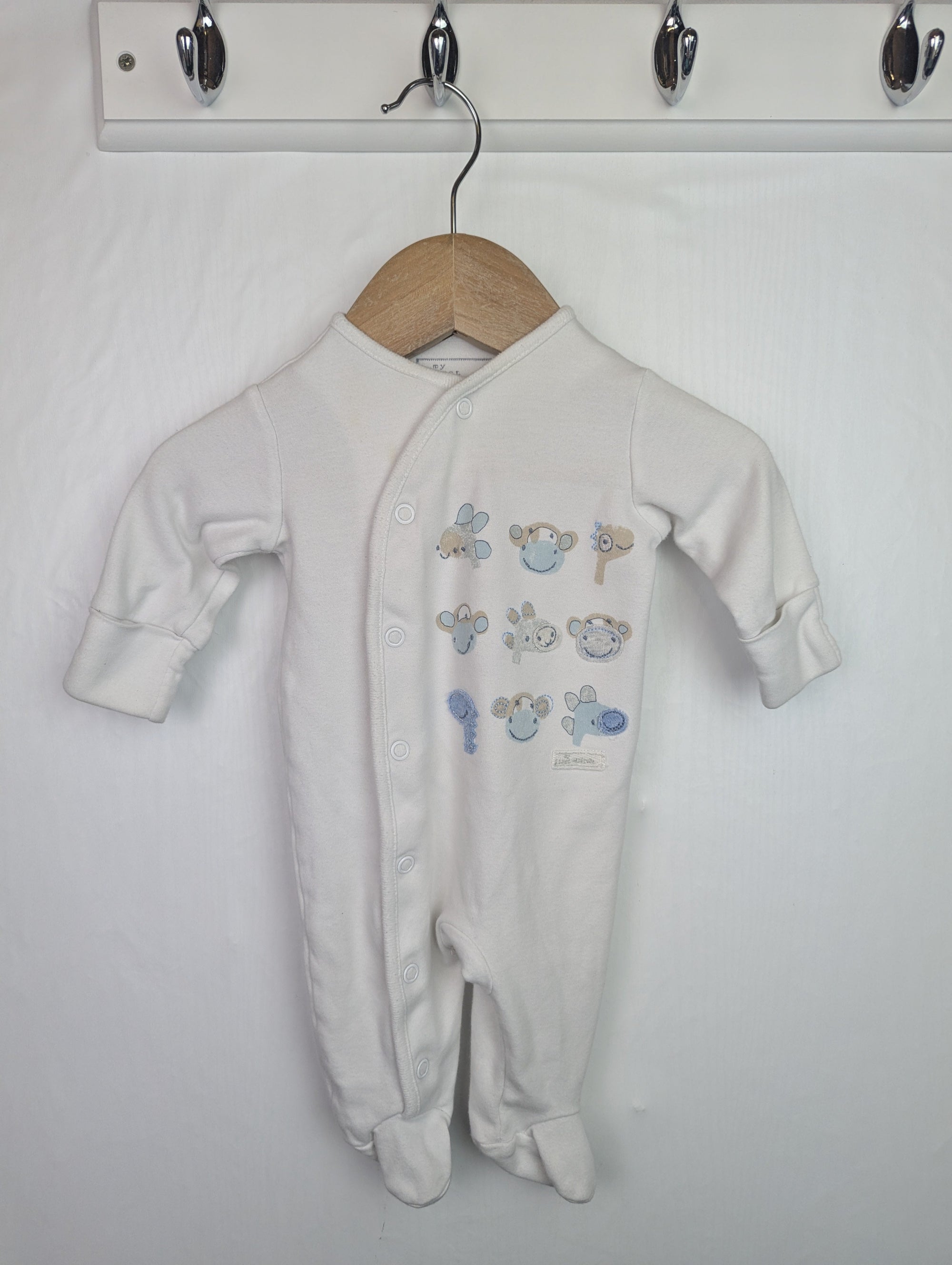 Next Animals Sleepsuit - Baby Boys 0 - 1 Months - Little Ones Preloved. Second Hand Children's & Preloved Baby, Kids, Girls & Boys Clothes. UK online
