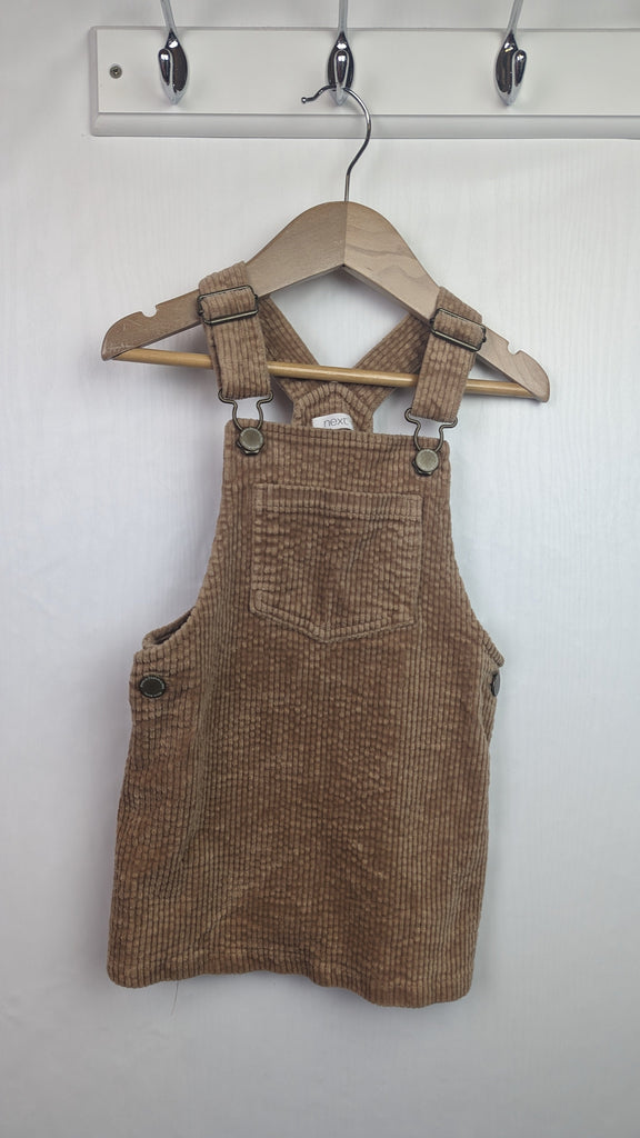 Next Beige Cord Dungaree Dress Girls 18 24 Months Little Ones Preloved