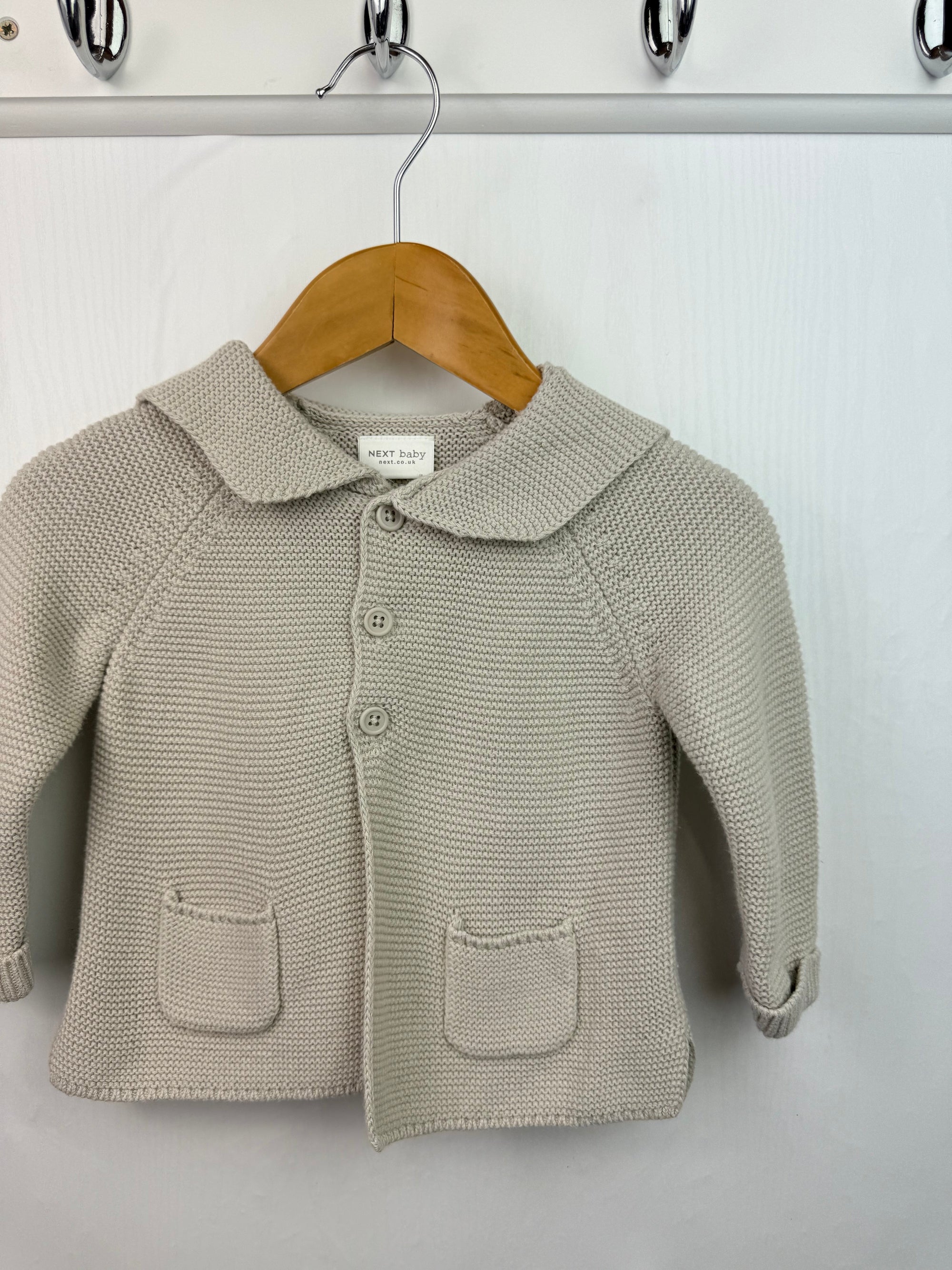 Next Beige Knit Cardigan - Unisex 3 - 6 Months - Little Ones Preloved. Second Hand Children's & Preloved Baby, Kids, Girls & Boys Clothes. UK online