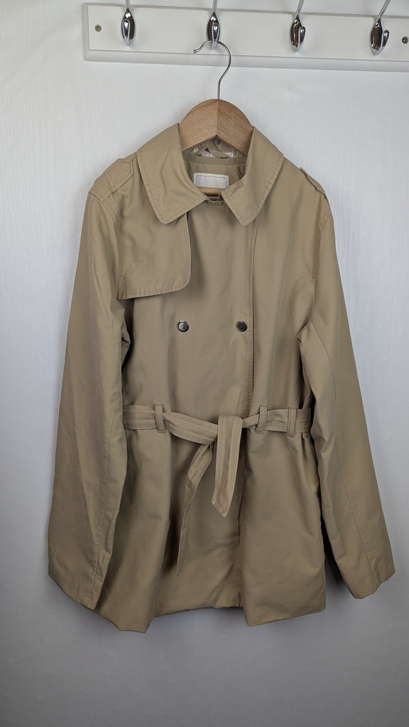 Next Beige Trench Coat - Girls 12 Years Little Ones Preloved Used, Preloved, Preworn Baby, Girls & Boys Clothes. Kids & Children's second hand Clothing UK Online. Cheap affordable. Brands including Next, Joules, Nutmeg Morrisons, TU, F&F, H&M.