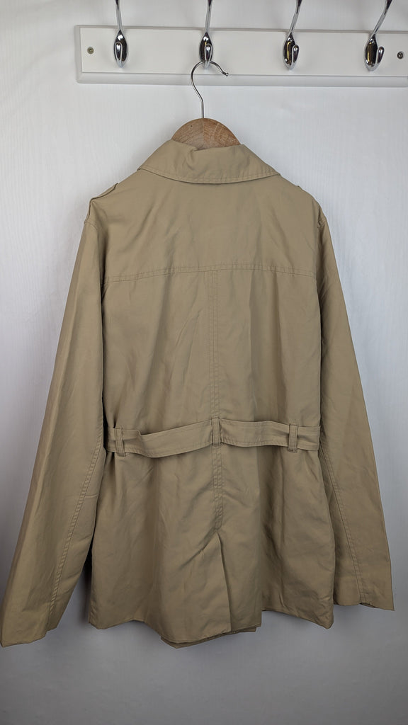 Next Beige Trench Coat - Girls 12 Years Little Ones Preloved Used, Preloved, Preworn Baby, Girls & Boys Clothes. Kids & Children's second hand Clothing UK Online. Cheap affordable. Brands including Next, Joules, Nutmeg Morrisons, TU, F&F, H&M.