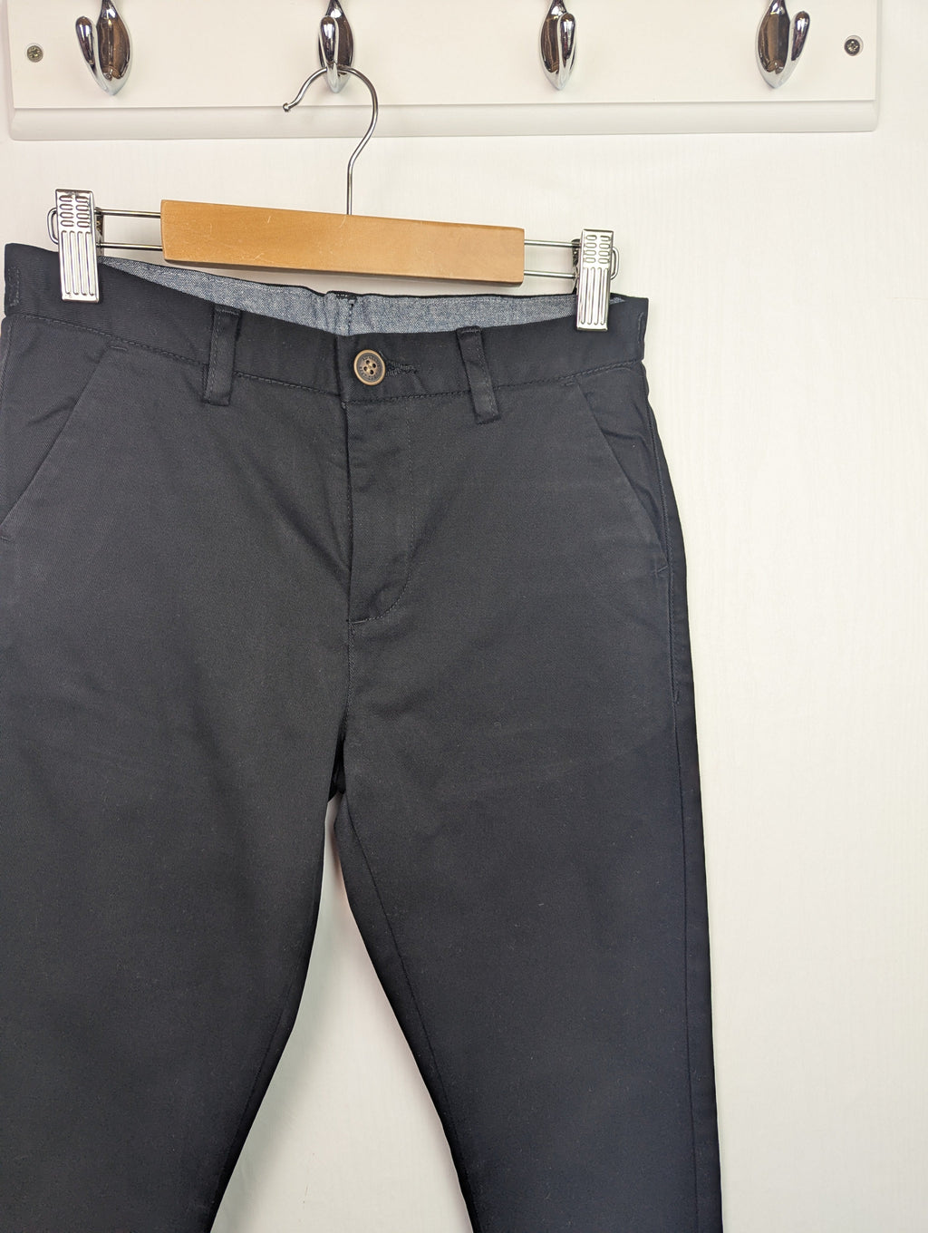Next Black Chino Trousers - Boys 9 Years - Little Ones Preloved. Second Hand Children's & Preloved Baby, Kids, Girls & Boys Clothes. UK online