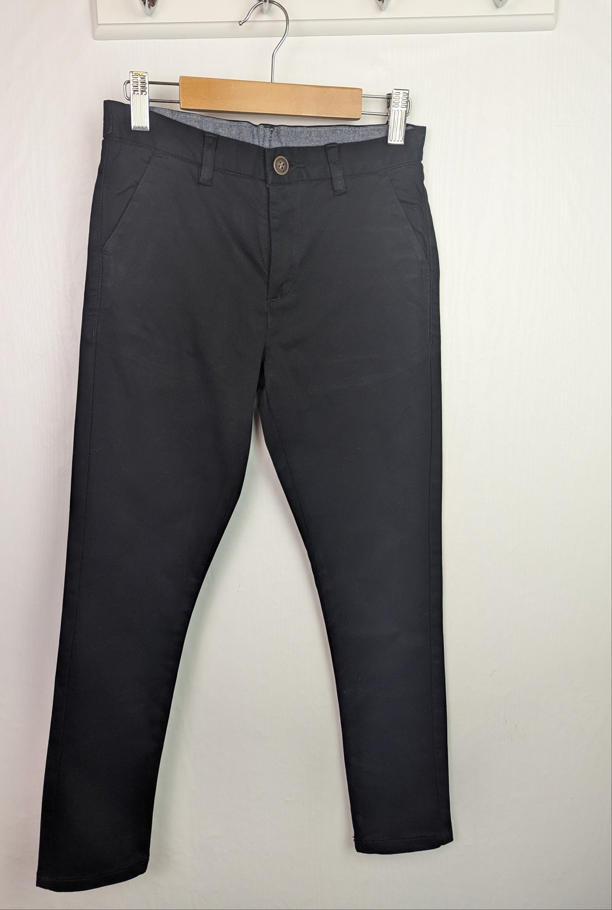 Next Black Chino Trousers - Boys 9 Years - Little Ones Preloved. Second Hand Children's & Preloved Baby, Kids, Girls & Boys Clothes. UK online