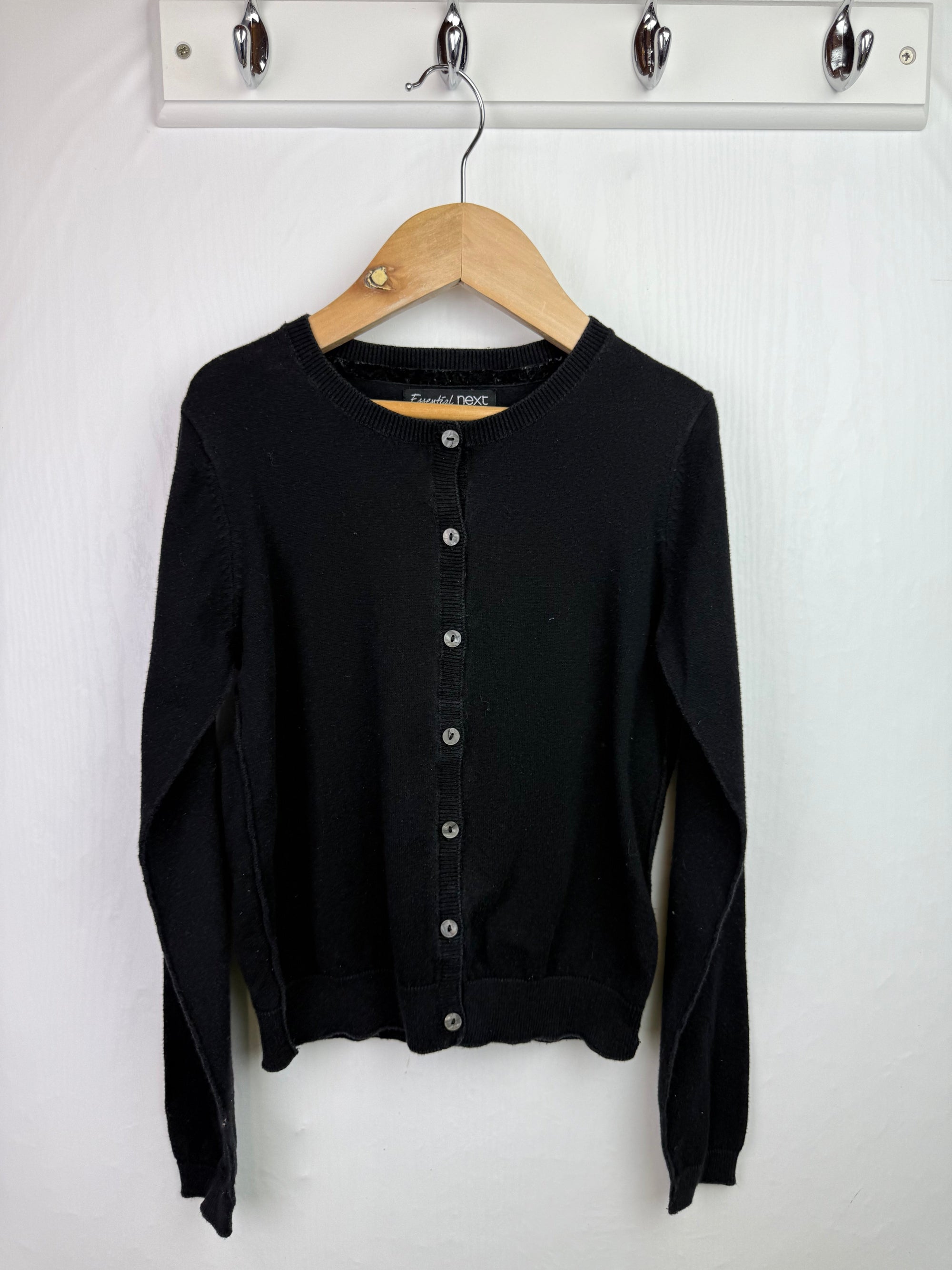 Next Black Knit Cardigan - Girls 9 - 10 Years - Little Ones Preloved. Second Hand Children's & Preloved Baby, Kids, Girls & Boys Clothes. UK online