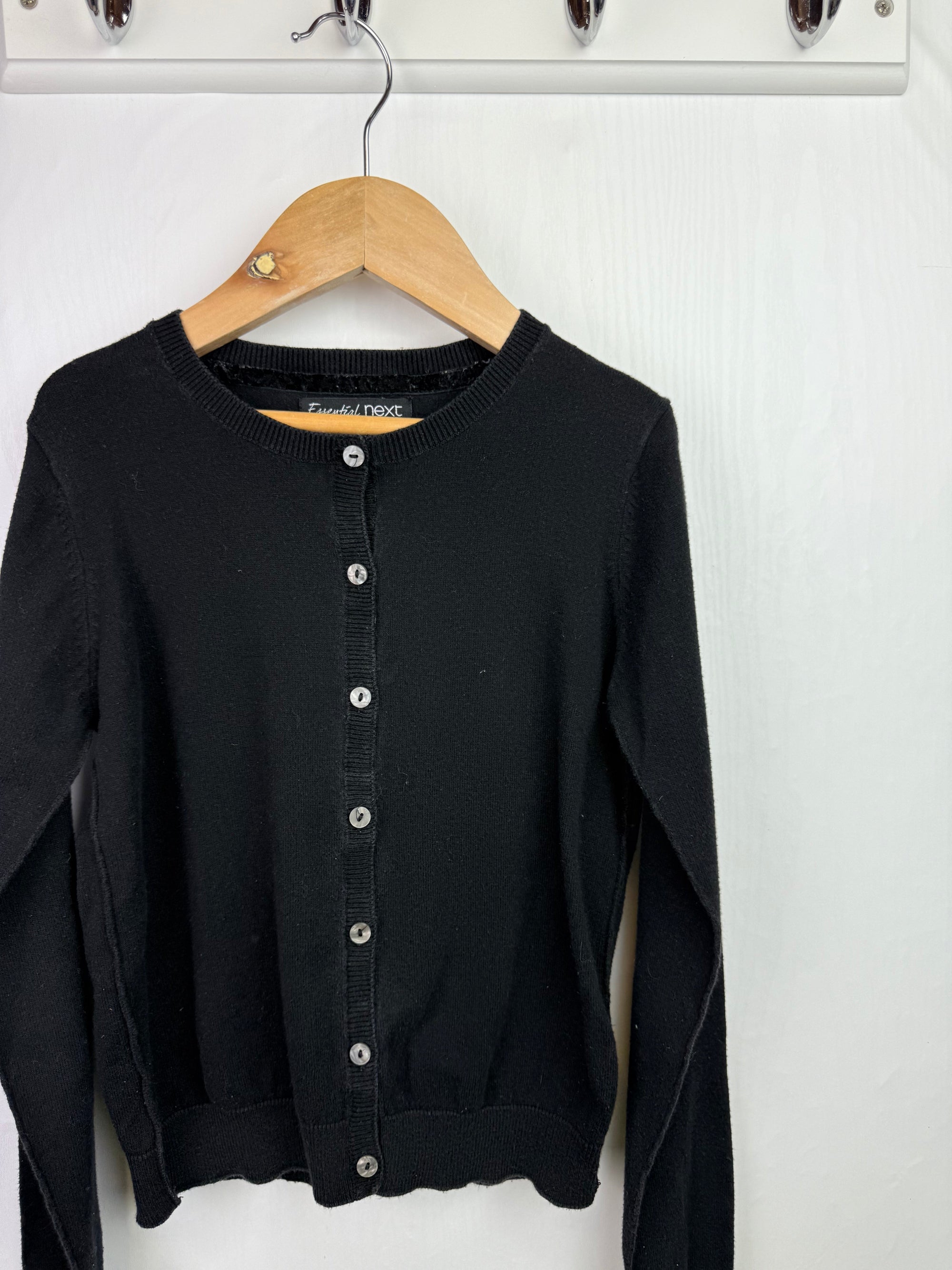 Next Black Knit Cardigan - Girls 9 - 10 Years - Little Ones Preloved. Second Hand Children's & Preloved Baby, Kids, Girls & Boys Clothes. UK online