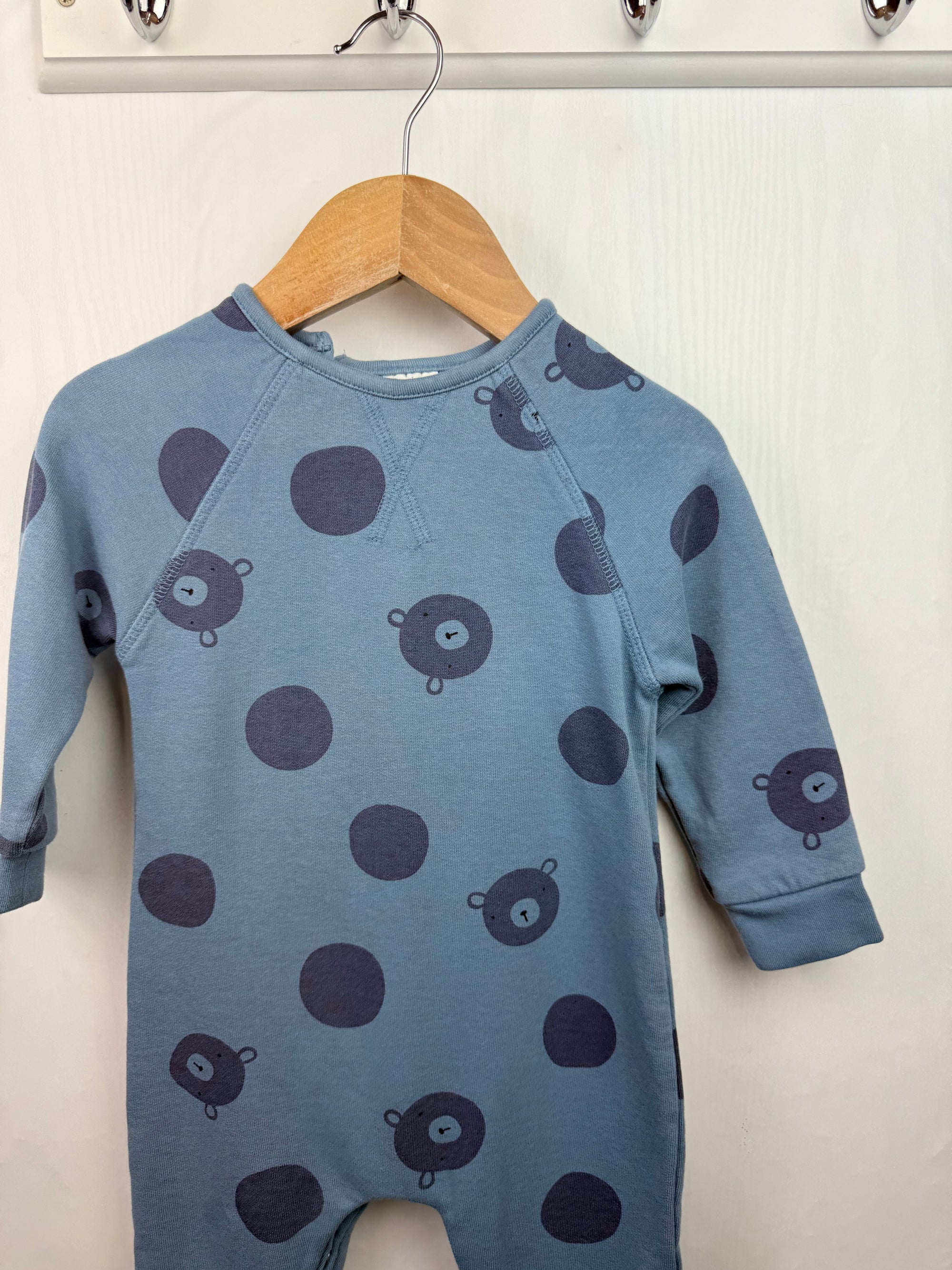 Next Blue Bear Romper - Boys 9 - 12 Months - Little Ones Preloved. Second Hand Children's & Preloved Baby, Kids, Girls & Boys Clothes. UK online