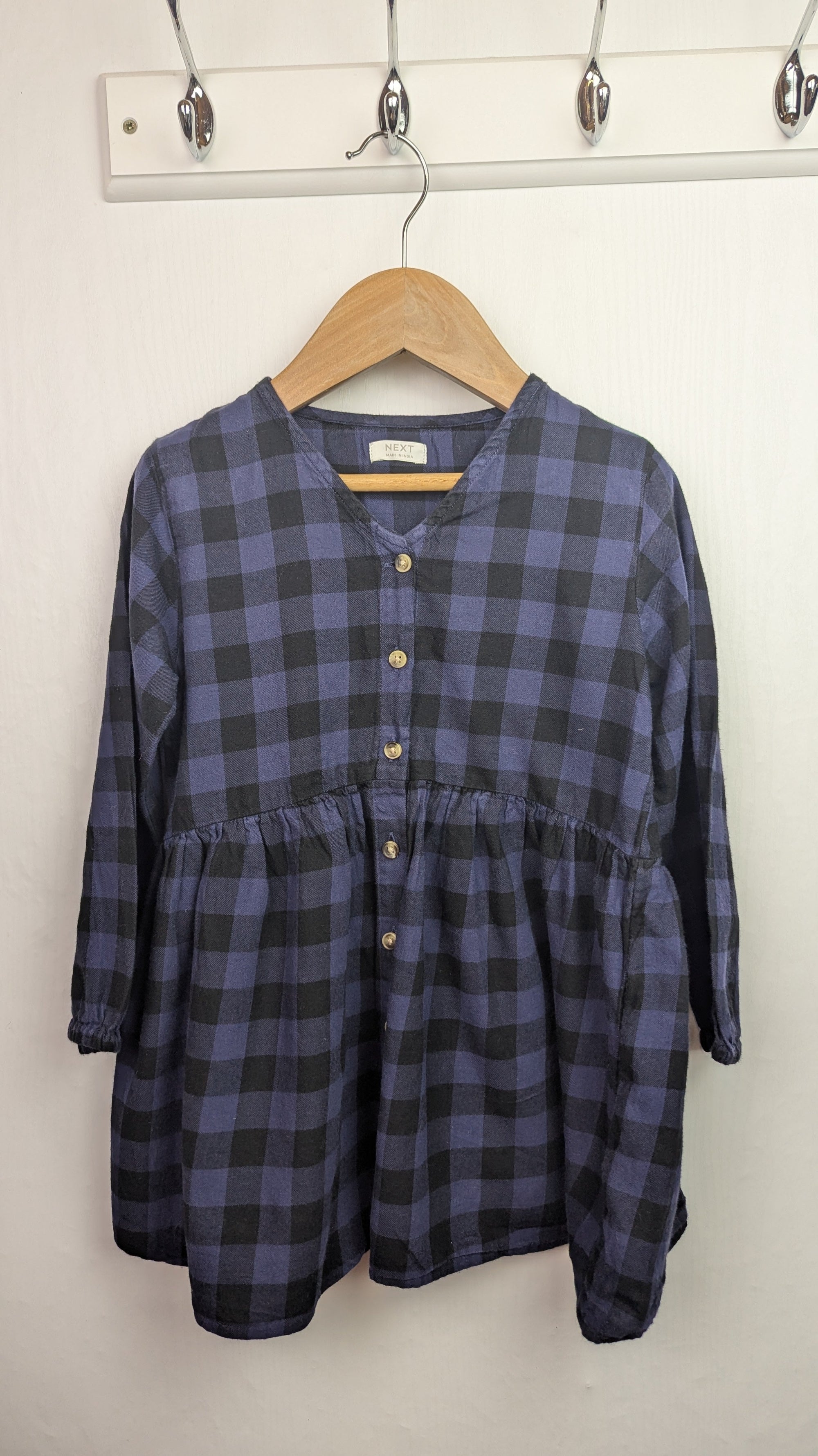 Next Blue & Black Checked Dress - Girls 3 Years - Little Ones Preloved. Second Hand Children's & Preloved Baby, Kids, Girls & Boys Clothes. UK online