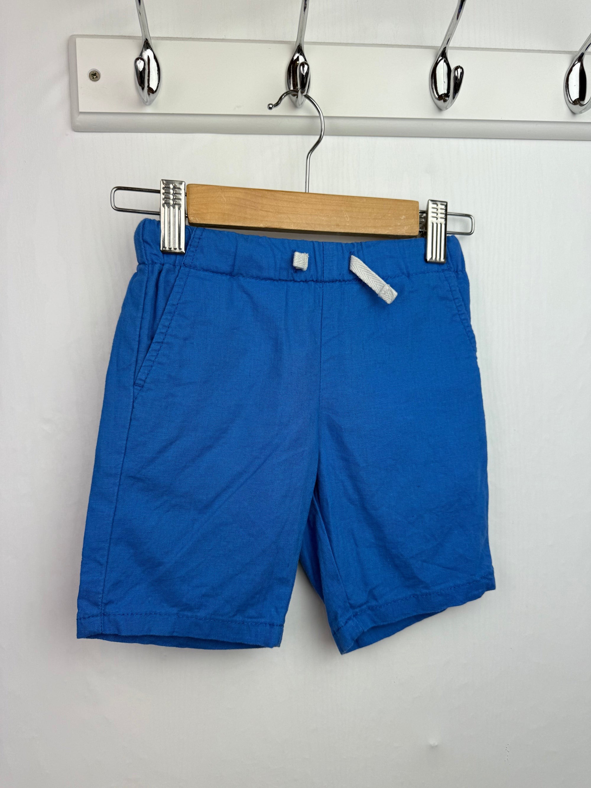 Next Blue Cotton & Linen Shorts - Boys 3 Years - Little Ones Preloved. Second Hand Children's & Preloved Baby, Kids, Girls & Boys Clothes. UK online