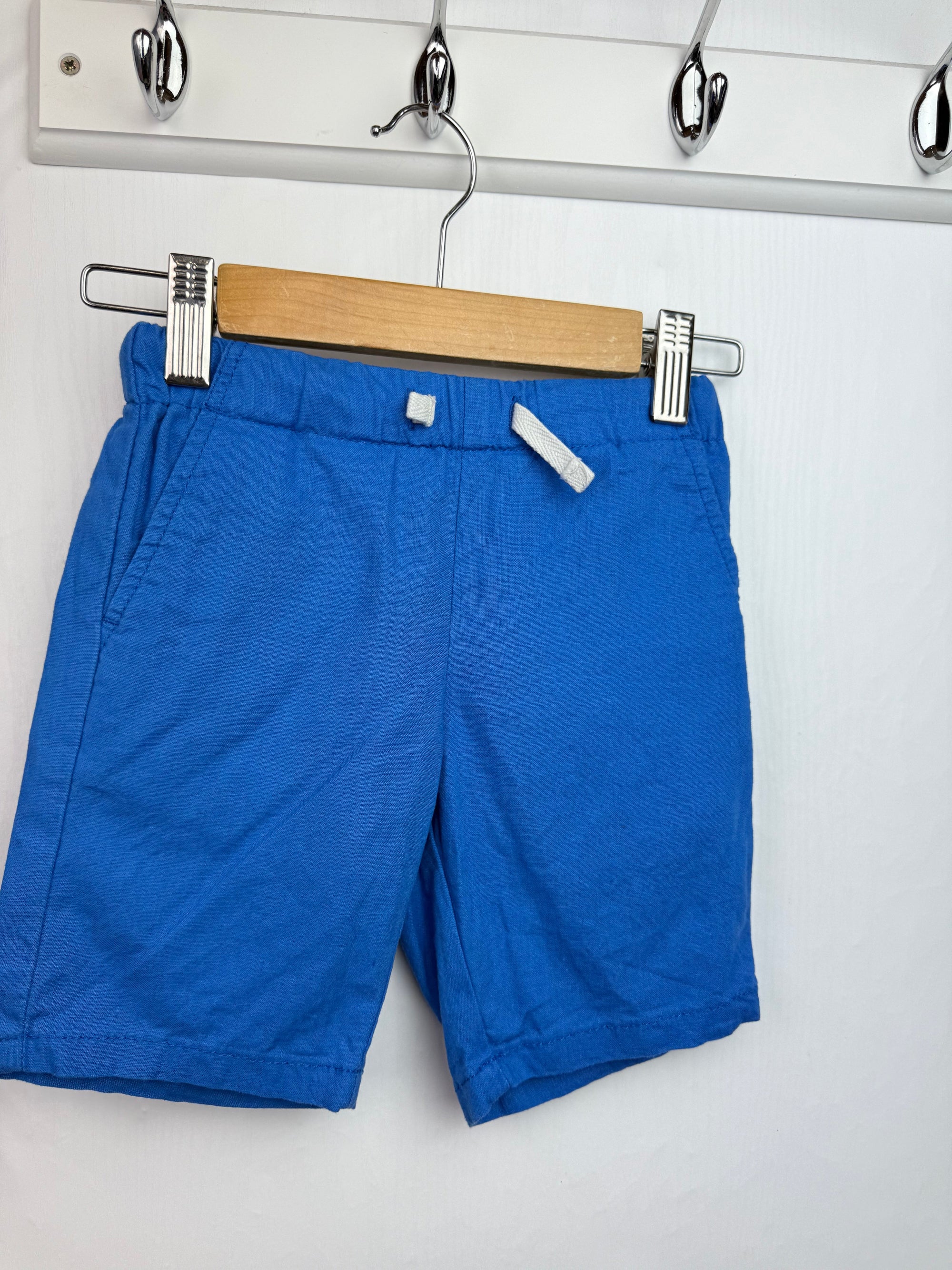 Next Blue Cotton & Linen Shorts - Boys 3 Years - Little Ones Preloved. Second Hand Children's & Preloved Baby, Kids, Girls & Boys Clothes. UK online