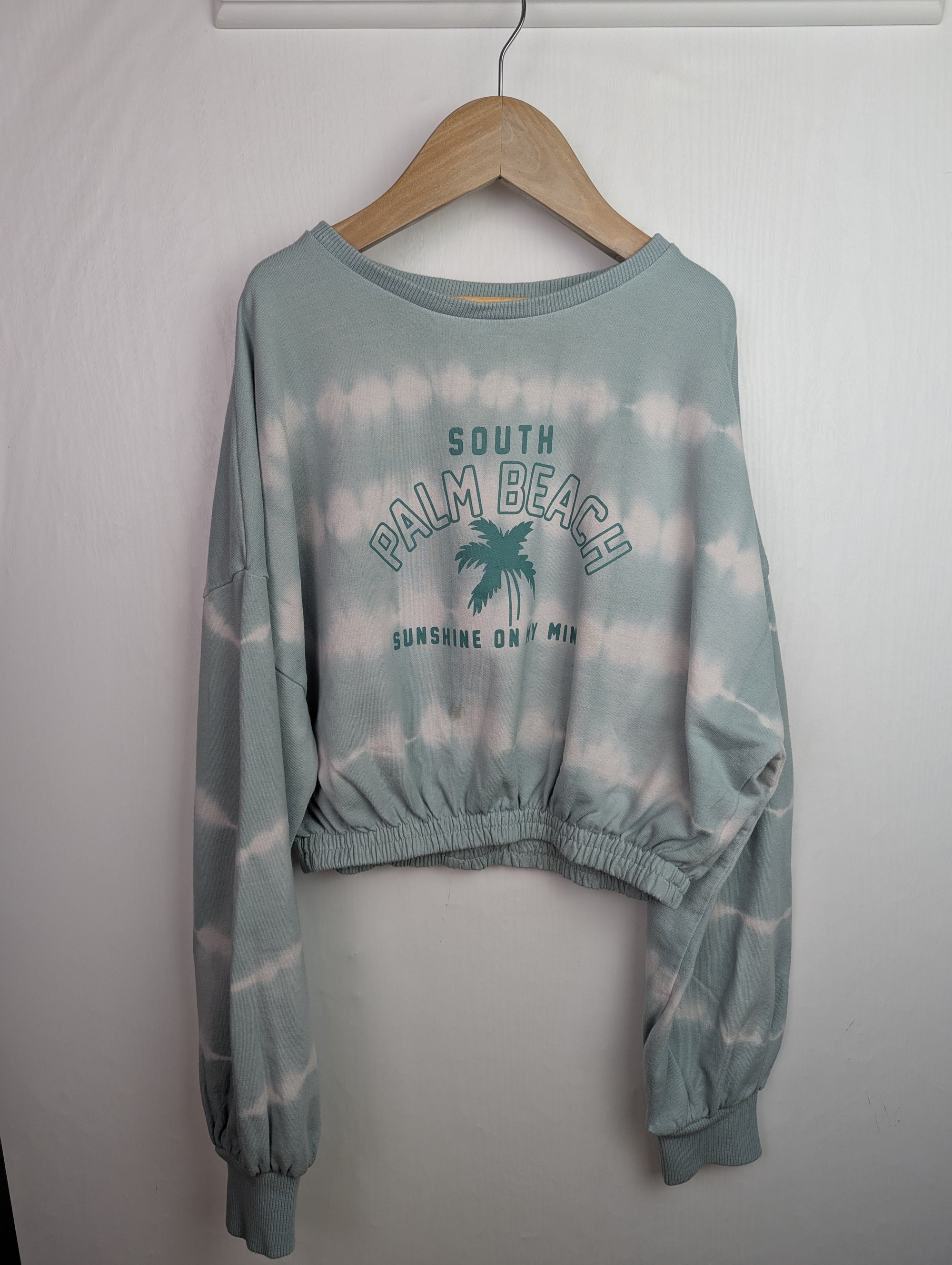 Next Blue Cropped Jumper - Girls 11 Years - Little Ones Preloved. Second Hand Children's & Preloved Baby, Kids, Girls & Boys Clothes. UK online