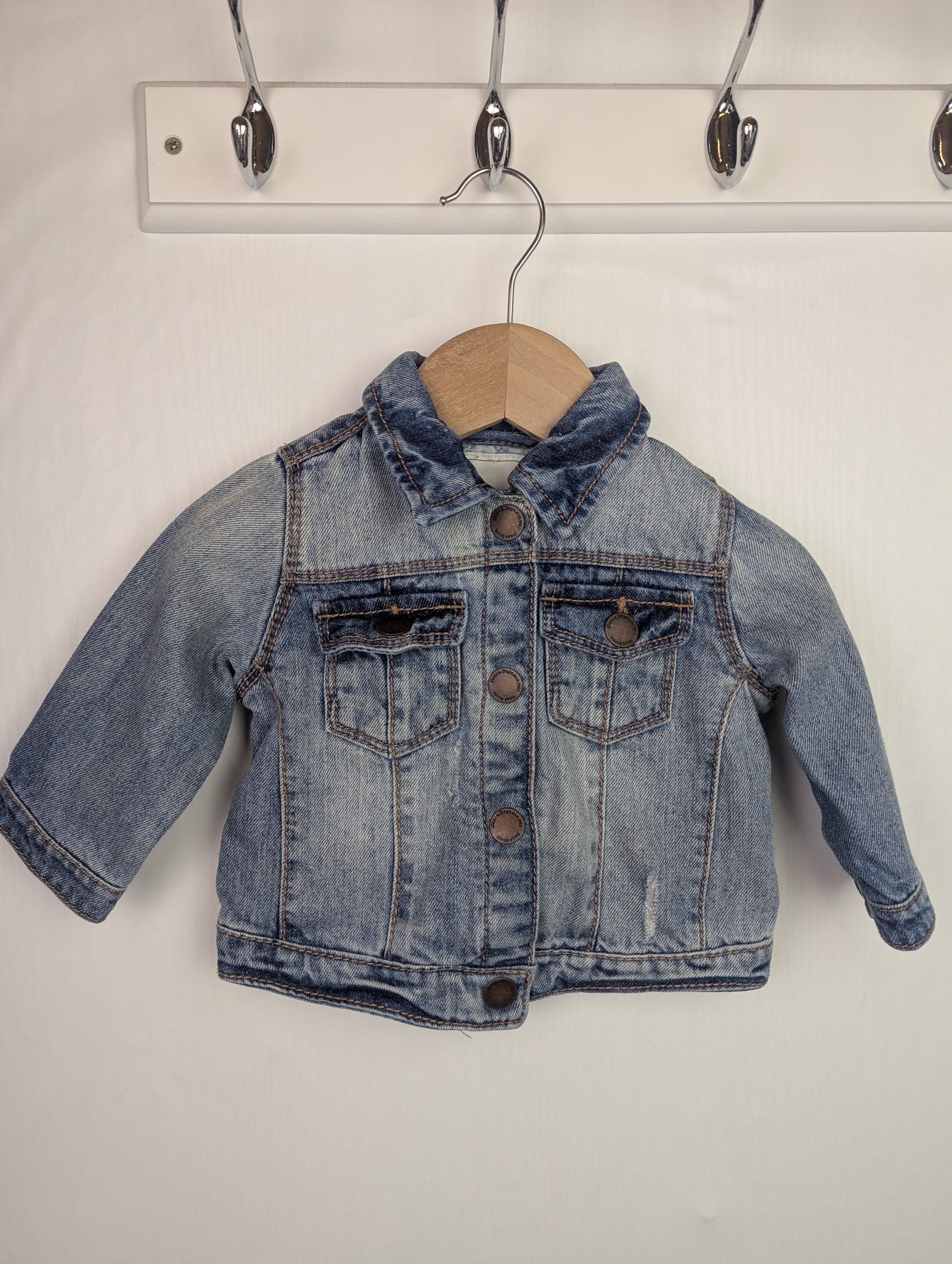 Next Blue Denim Jacket - Girls 3 - 6 Months - Little Ones Preloved. Second Hand Children's & Preloved Baby, Kids, Girls & Boys Clothes. UK online