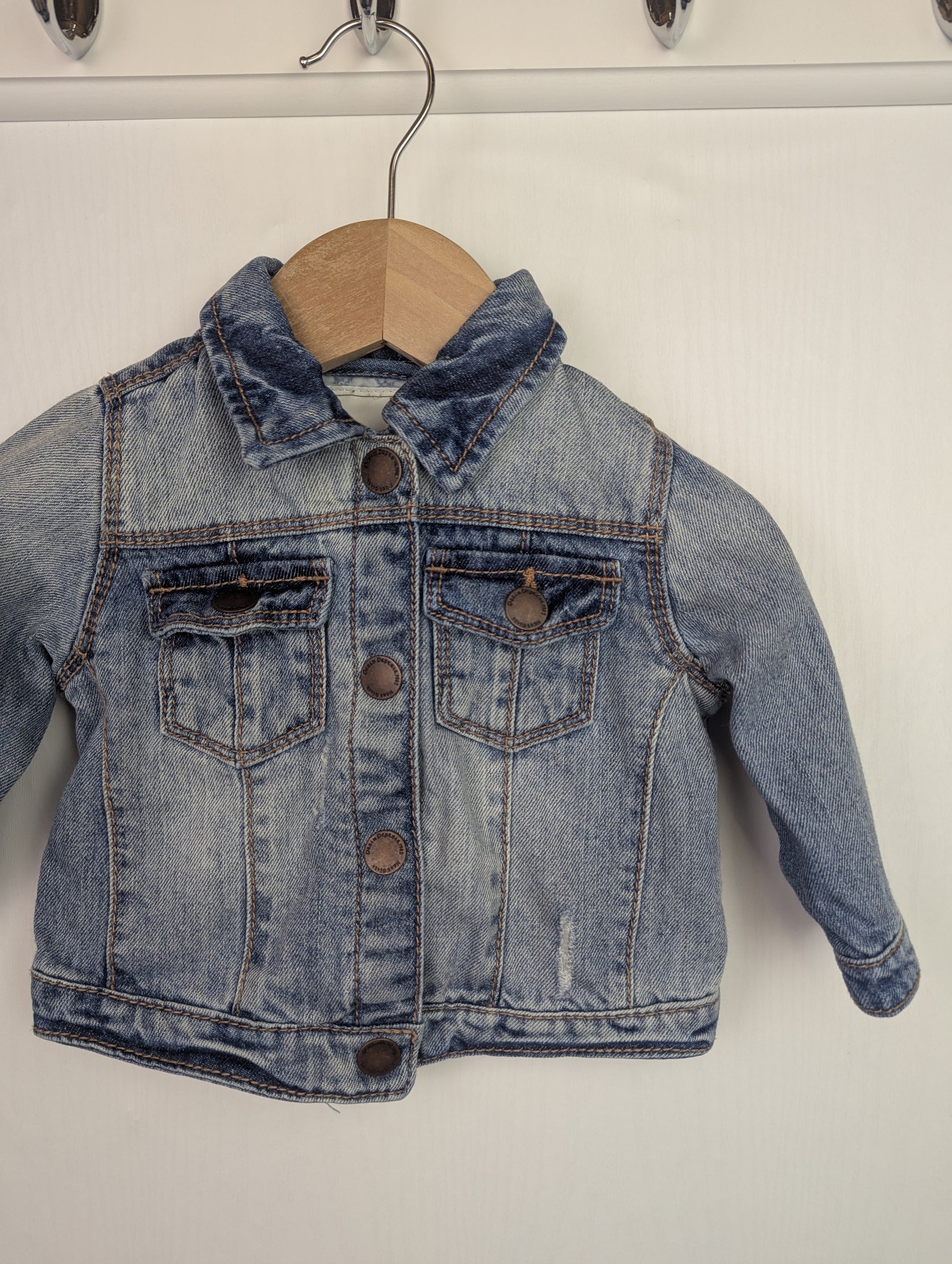 Next Blue Denim Jacket - Girls 3 - 6 Months - Little Ones Preloved. Second Hand Children's & Preloved Baby, Kids, Girls & Boys Clothes. UK online
