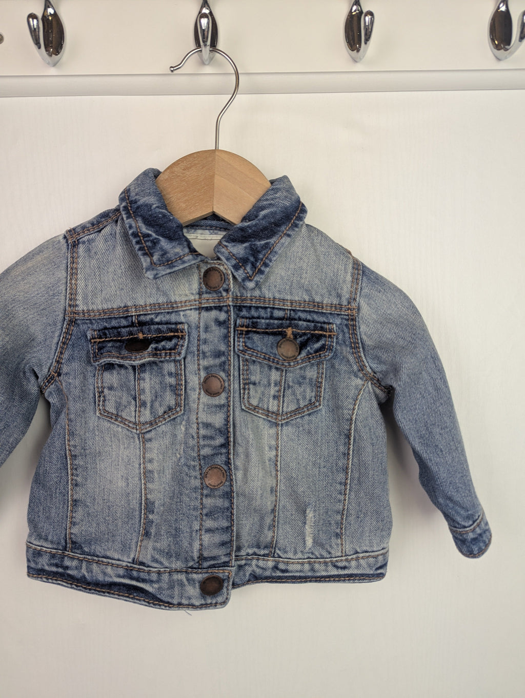Next Blue Denim Jacket - Girls 3 - 6 Months - Little Ones Preloved. Second Hand Children's & Preloved Baby, Kids, Girls & Boys Clothes. UK online