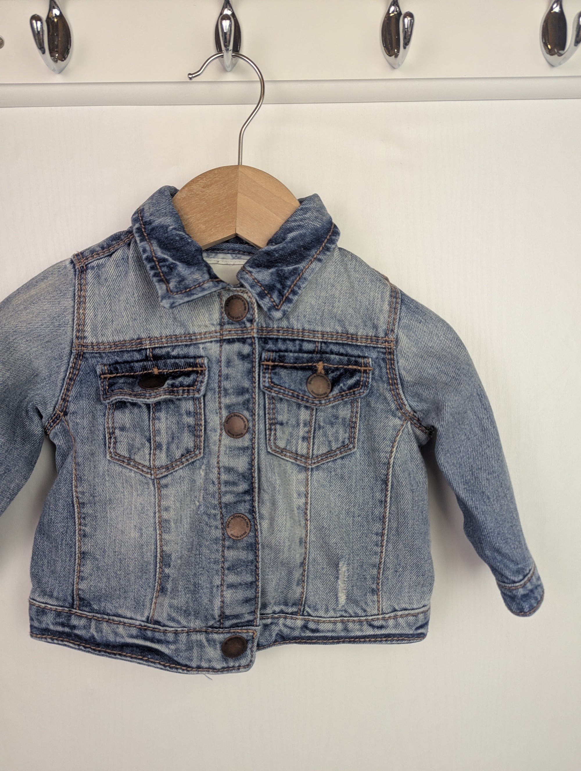 Next Blue Denim Jacket - Girls 3 - 6 Months - Little Ones Preloved. Second Hand Children's & Preloved Baby, Kids, Girls & Boys Clothes. UK online