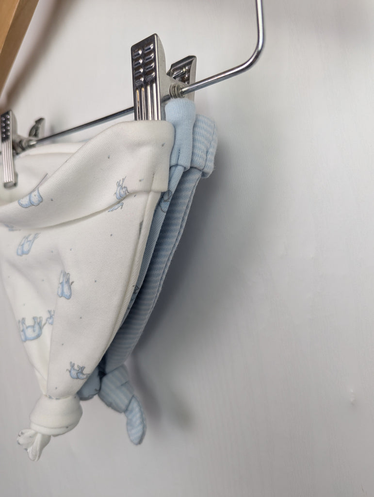 Next Blue Elephant Hats - Baby Boys 0-3 Months Little Ones Preloved Used, Preloved, Preworn Baby, Girls & Boys Clothes. Kids & Children's second hand Clothing UK Online. Cheap affordable. Brands including Next, Joules, Nutmeg Morrisons, TU, F&F, H&M.