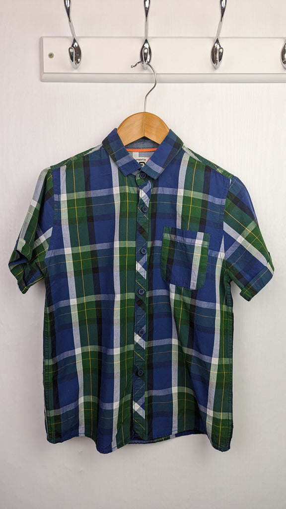 Next Blue & Green Check Shirt - Boys 7 Years Next Used, Preloved, Preworn & Second Hand Baby, Kids & Children's Clothing UK Online. Cheap affordable. Brands including Next, Joules, Nutmeg Morrisons, TU, F&F, H&M.