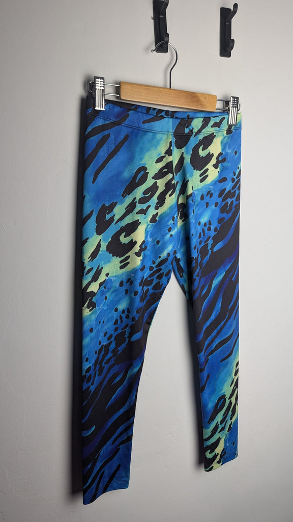 Next Blue Patterned Gym Leggings - Girls 9 Years Little Ones Preloved Used, Preloved, Preworn & Second Hand Baby, Kids & Children's Clothing UK Online. Cheap affordable. Brands including Next, Joules, Nutmeg Morrisons, TU, F&F, H&M.