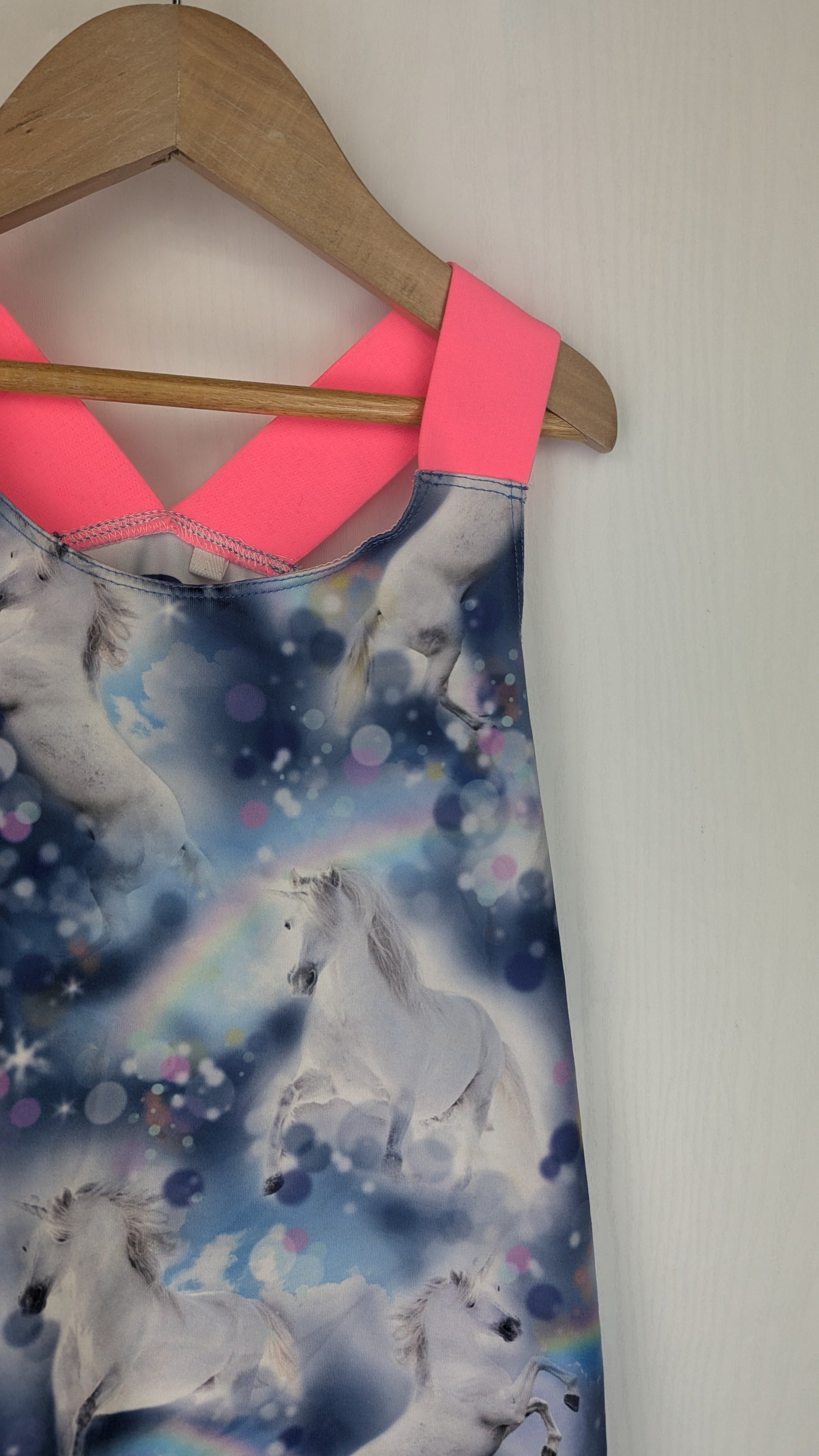 Next Blue & Pink Sport Unicorn Top - Girls 11 Years - Little Ones Preloved. Second Hand Children's & Preloved Baby, Kids, Girls & Boys Clothes. UK online