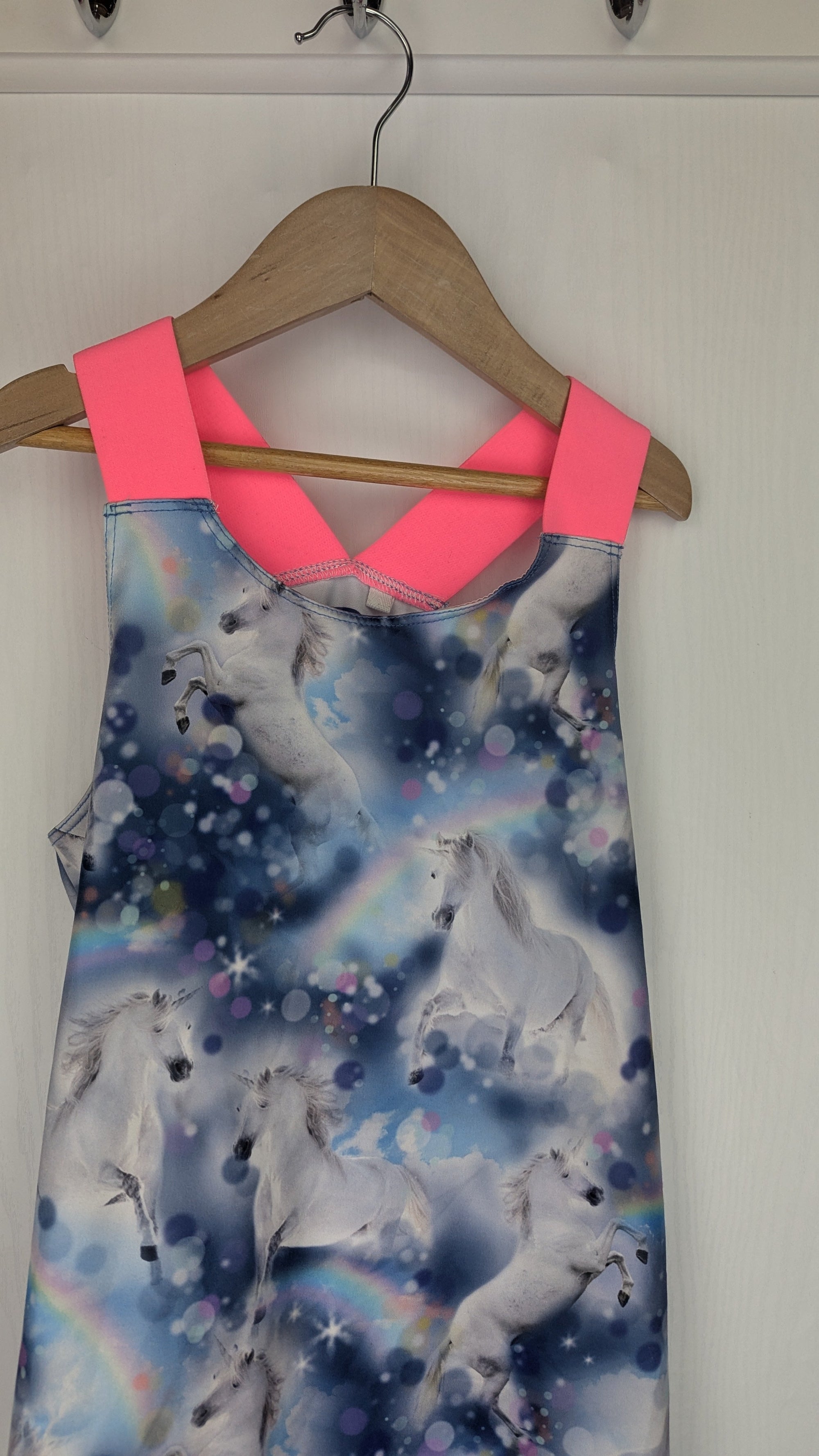 Next Blue & Pink Sport Unicorn Top - Girls 11 Years - Little Ones Preloved. Second Hand Children's & Preloved Baby, Kids, Girls & Boys Clothes. UK online