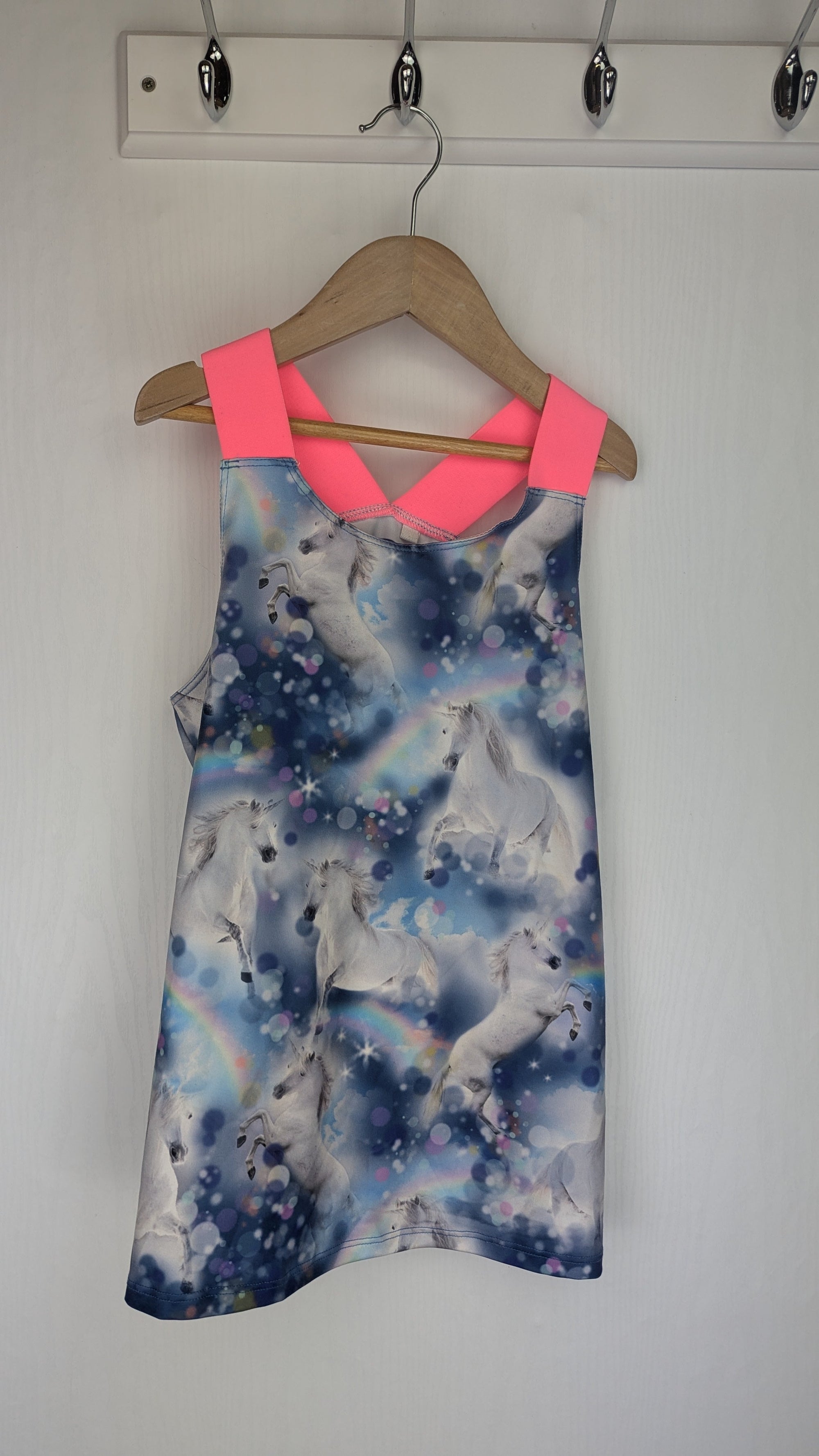 Next Blue & Pink Sport Unicorn Top - Girls 11 Years - Little Ones Preloved. Second Hand Children's & Preloved Baby, Kids, Girls & Boys Clothes. UK online