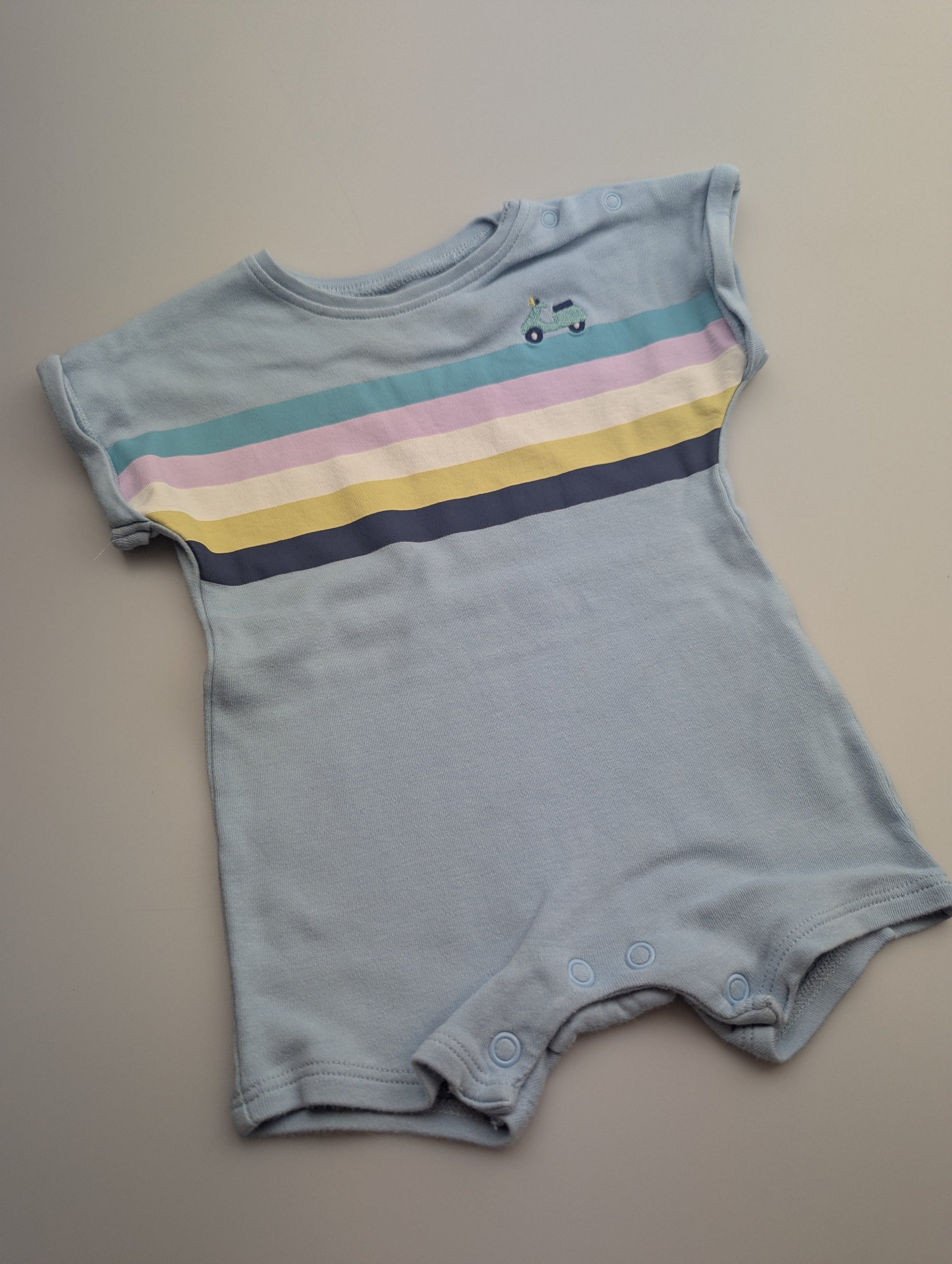 Next Blue Romper - Boys 0 - 3 Months - Little Ones Preloved. Second Hand Children's & Preloved Baby, Kids, Girls & Boys Clothes. UK online