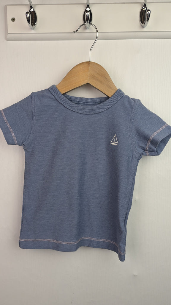 Next Blue Short Sleeve Top - Boys 6-9 Months Next Used, Preloved, Preworn & Second Hand Baby, Kids & Children's Clothing UK Online. Cheap affordable. Brands including Next, Joules, Nutmeg Morrisons, TU, F&F, H&M.