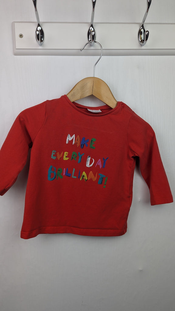 Next 'Brilliant' Long Sleeve Top - Unisex 3-6 Months Little Ones Preloved Used, Preloved, Preworn & Second Hand Baby, Kids & Children's Clothing UK Online. Cheap affordable. Brands including Next, Joules, Nutmeg Morrisons, TU, F&F, H&M.