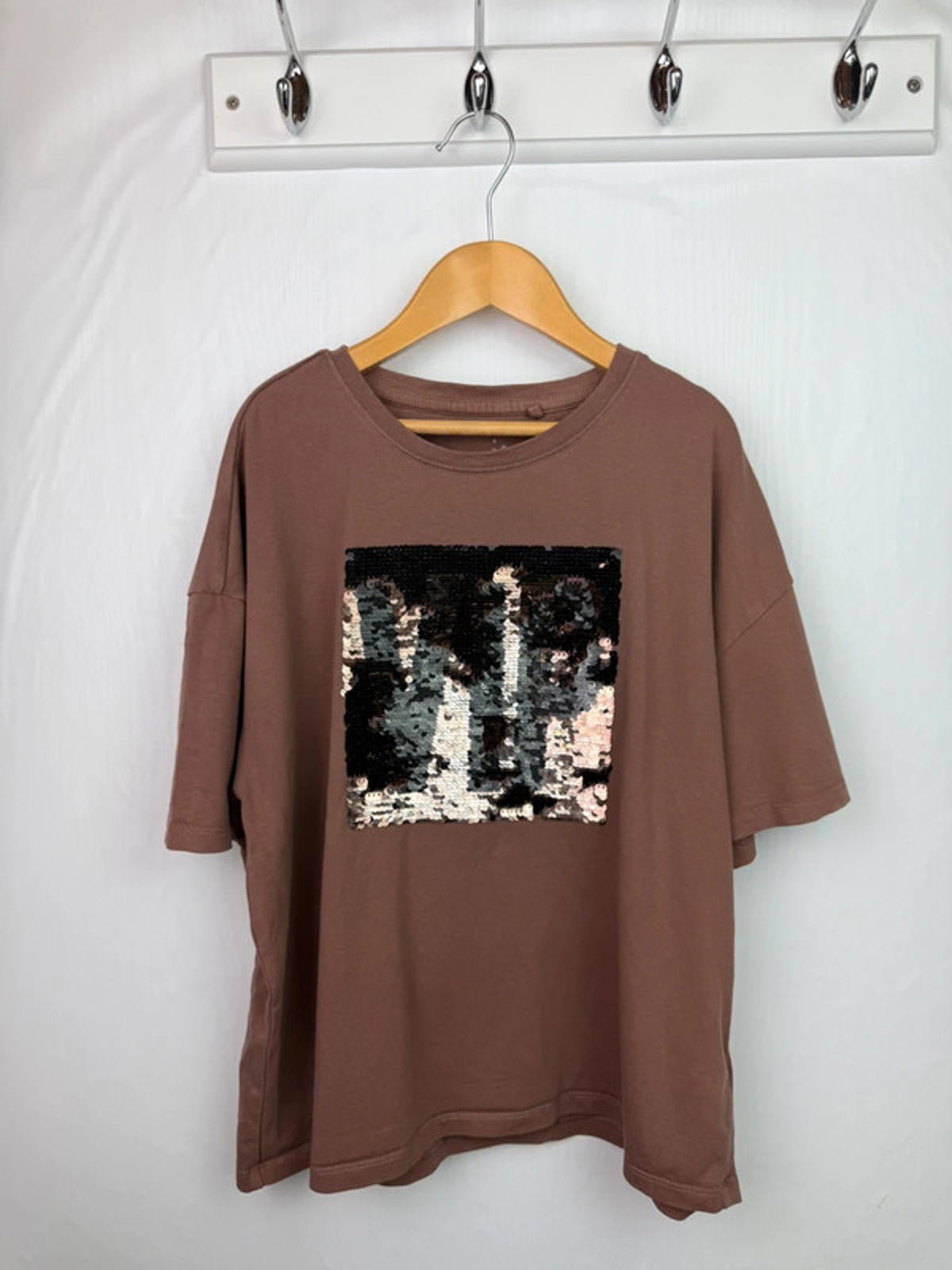 Next Brown Sequin VIP Pyjama Top - Girls 10 Years - Little Ones Preloved. Second Hand Children's & Preloved Baby, Kids, Girls & Boys Clothes. UK online