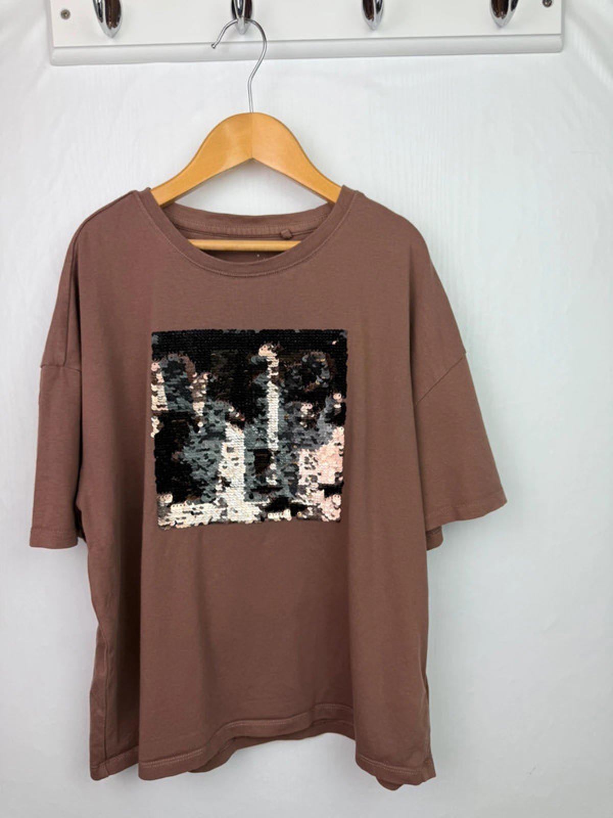 Next Brown Sequin VIP Pyjama Top - Girls 10 Years - Little Ones Preloved. Second Hand Children's & Preloved Baby, Kids, Girls & Boys Clothes. UK online