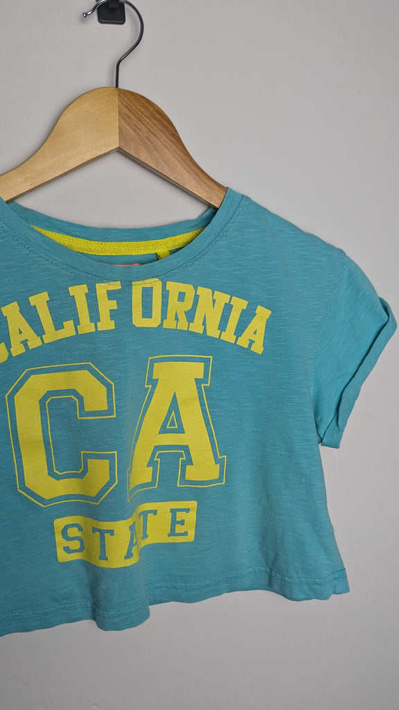 Next California State Crop Top - Girls 8 Years Little Ones Preloved Used, Preloved, Preworn & Second Hand Baby, Kids & Children's Clothing UK Online. Cheap affordable. Brands including Next, Joules, Nutmeg Morrisons, TU, F&F, H&M.