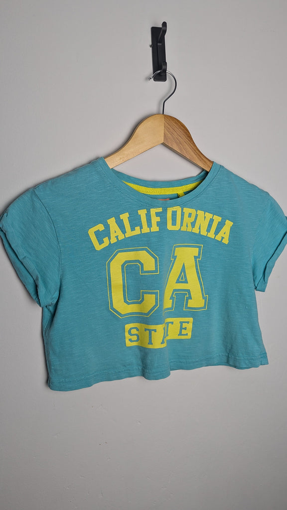 Next California State Crop Top - Girls 8 Years Little Ones Preloved Used, Preloved, Preworn & Second Hand Baby, Kids & Children's Clothing UK Online. Cheap affordable. Brands including Next, Joules, Nutmeg Morrisons, TU, F&F, H&M.