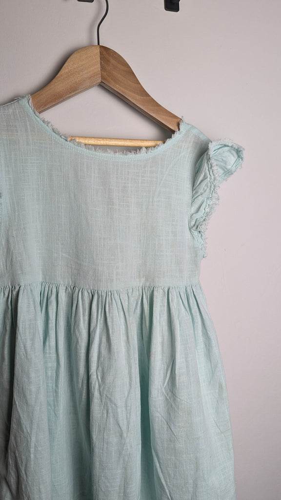 Next Cotton Light Green Dress - Girls 6-7 Years Little Ones Preloved Used, Preloved, Preworn & Second Hand Baby, Kids & Children's Clothing UK Online. Cheap affordable. Brands including Next, Joules, Nutmeg Morrisons, TU, F&F, H&M.