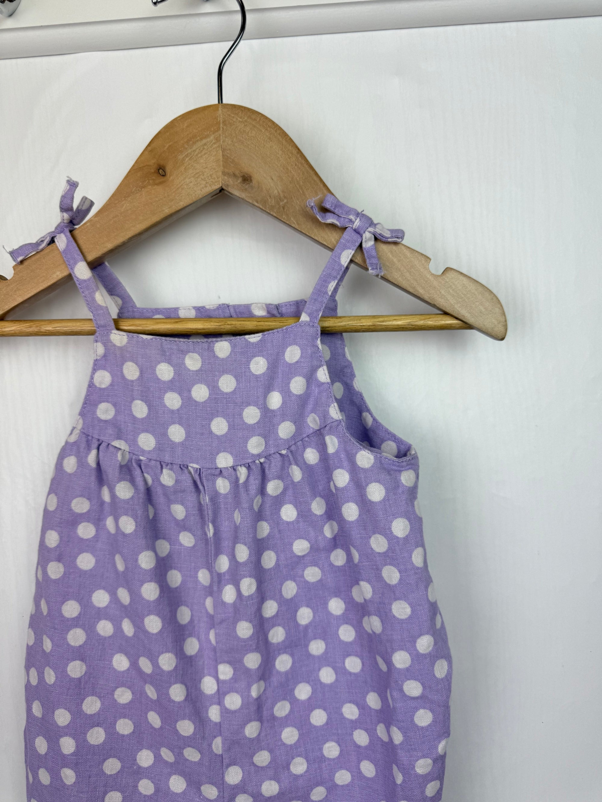 Next Cotton & Linen Romper - Girls 0 - 3 Months - Little Ones Preloved. Second Hand Children's & Preloved Baby, Kids, Girls & Boys Clothes. UK online