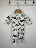 Next Cream Dog Sleepsuit - Unisex 0 - 1 Month - Little Ones Preloved. Second Hand Children's & Preloved Baby, Kids, Girls & Boys Clothes. UK online