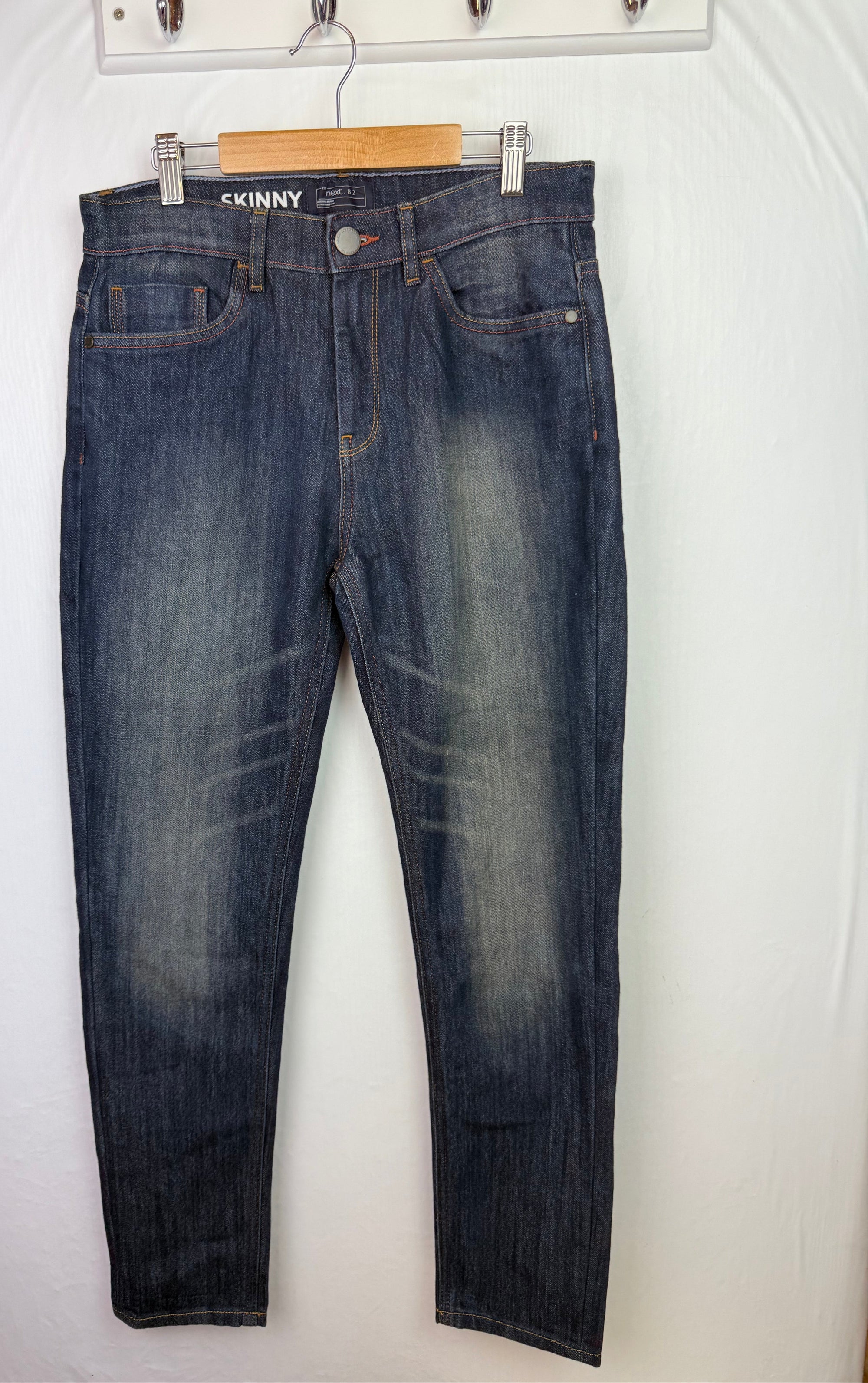 Next Dark Blue Skinny Jeans - Boys 15 Years - Little Ones Preloved. Second Hand Children's & Preloved Baby, Kids, Girls & Boys Clothes. UK online