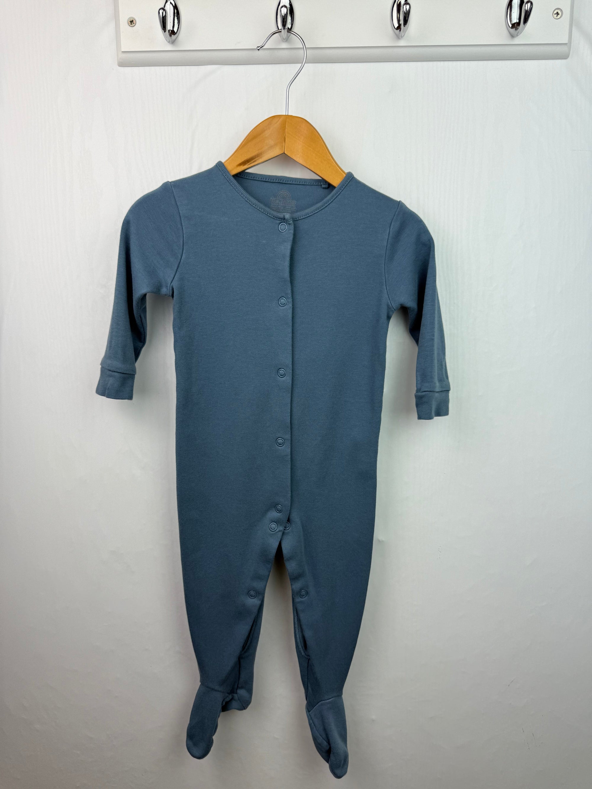 Next Dark Blue Sleepsuit - Boys 6 - 9 Months - Little Ones Preloved. Second Hand Children's & Preloved Baby, Kids, Girls & Boys Clothes. UK online
