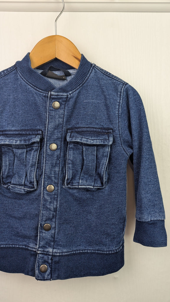 Next Dark Blue Stretch Denim Jacket - Boys 12-18 months Next Used, Preloved, Preworn & Second Hand Baby, Kids & Children's Clothing UK Online. Cheap affordable. Brands including Next, Joules, Nutmeg Morrisons, TU, F&F, H&M.