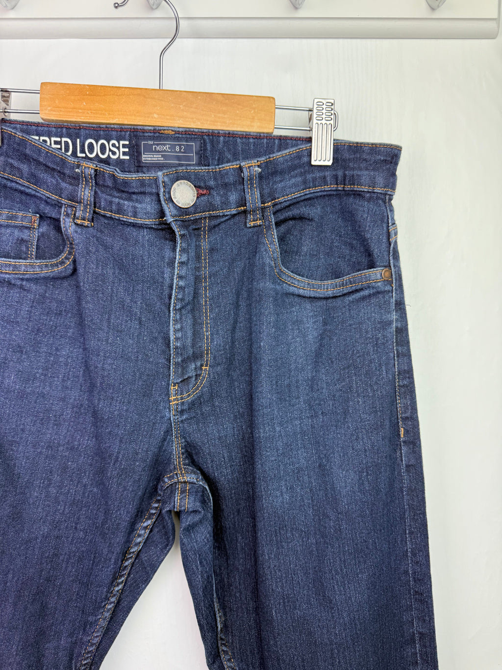 Next Dark Denim Loose Jeans - Boys 12 Years - Little Ones Preloved. Second Hand Children's & Preloved Baby, Kids, Girls & Boys Clothes. UK online