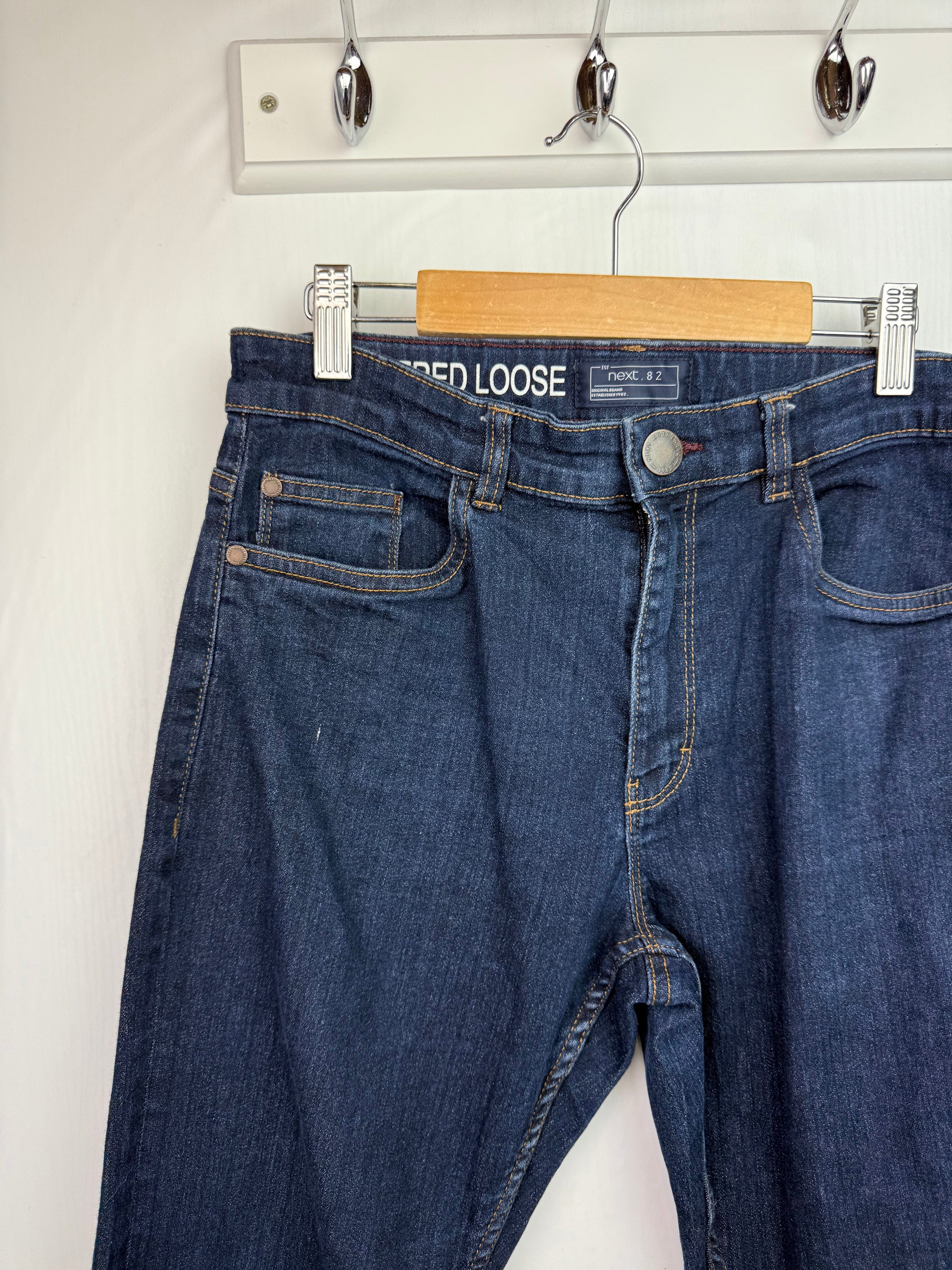 Next Dark Denim Loose Jeans - Boys 12 Years - Little Ones Preloved. Second Hand Children's & Preloved Baby, Kids, Girls & Boys Clothes. UK online