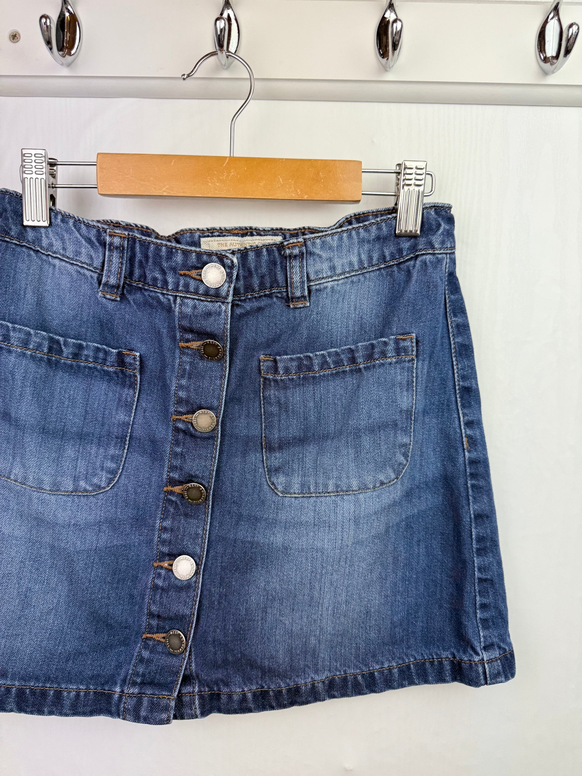 Next Denim Button Skirt - Girls 12 Years - Little Ones Preloved. Second Hand Children's & Preloved Baby, Kids, Girls & Boys Clothes. UK online