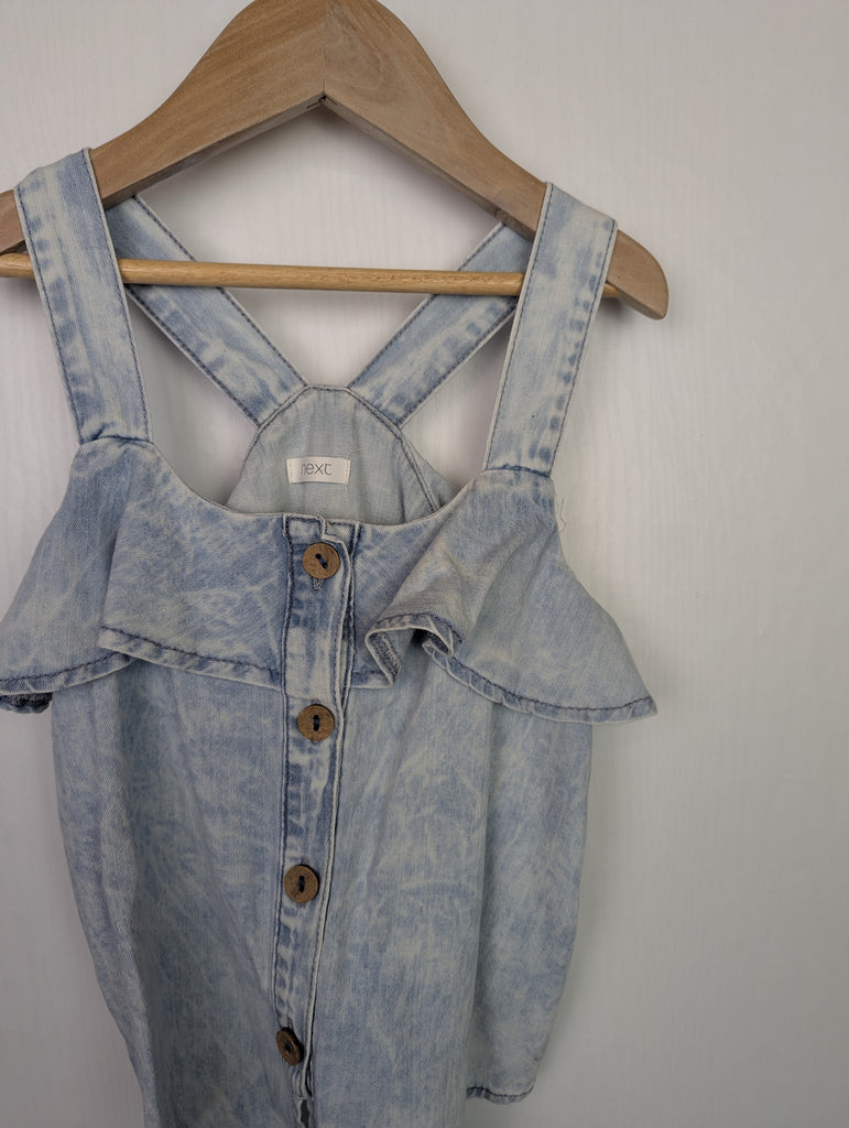 Next Denim Crop Top - Girls 9 Years Little Ones Preloved Used, Preloved, Preworn Baby, Girls & Boys Clothes. Kids & Children's second hand Clothing UK Online. Cheap affordable. Brands including Next, Joules, Nutmeg Morrisons, TU, F&F, H&M.