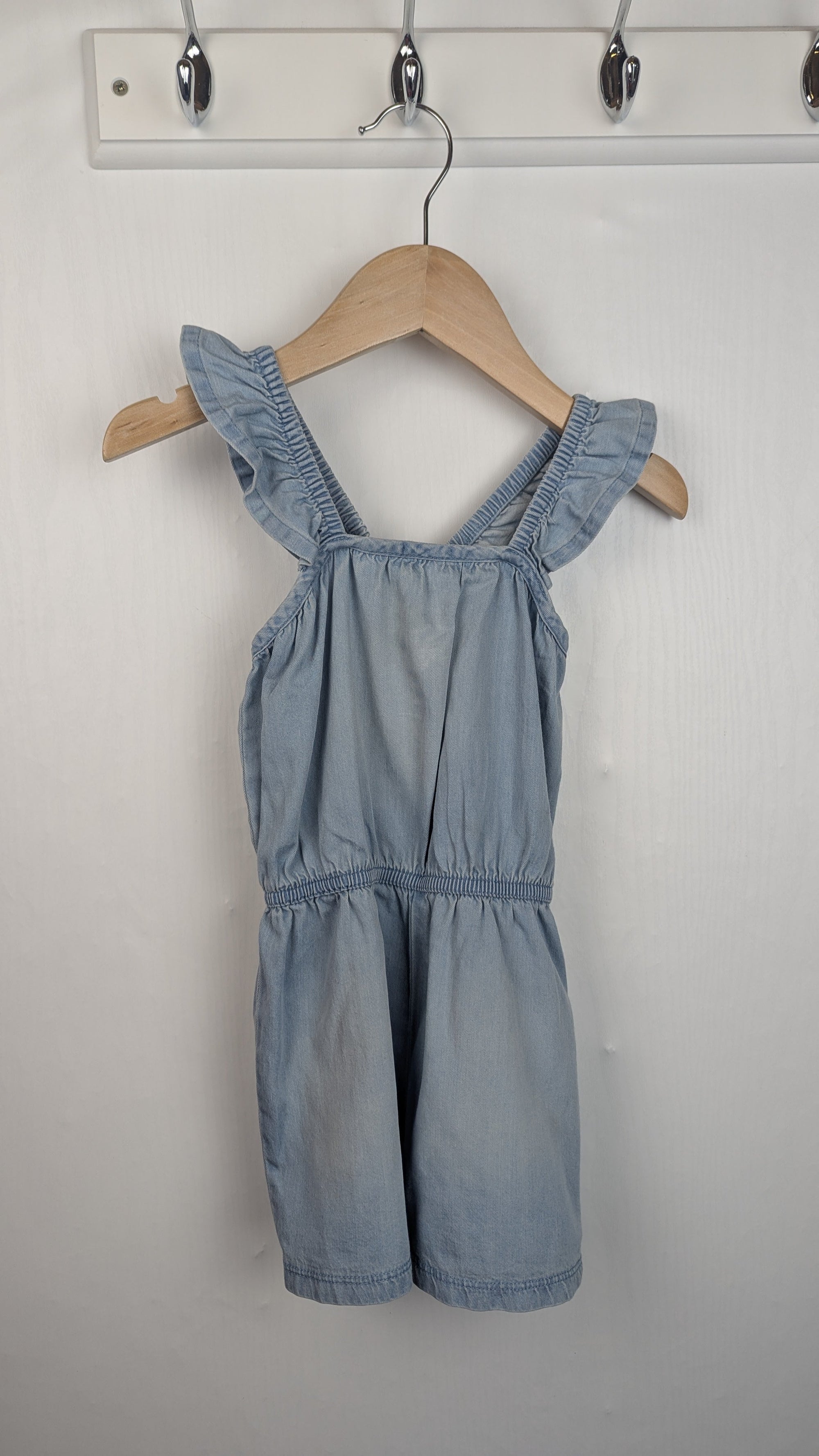 Next Denim Playsuit - Girls 18-24 Months Little Ones Preloved. Preloved Kids & Children’s Gently Used Clothing. Second Hand Baby, Girls & Boys Clothes. UK Postage