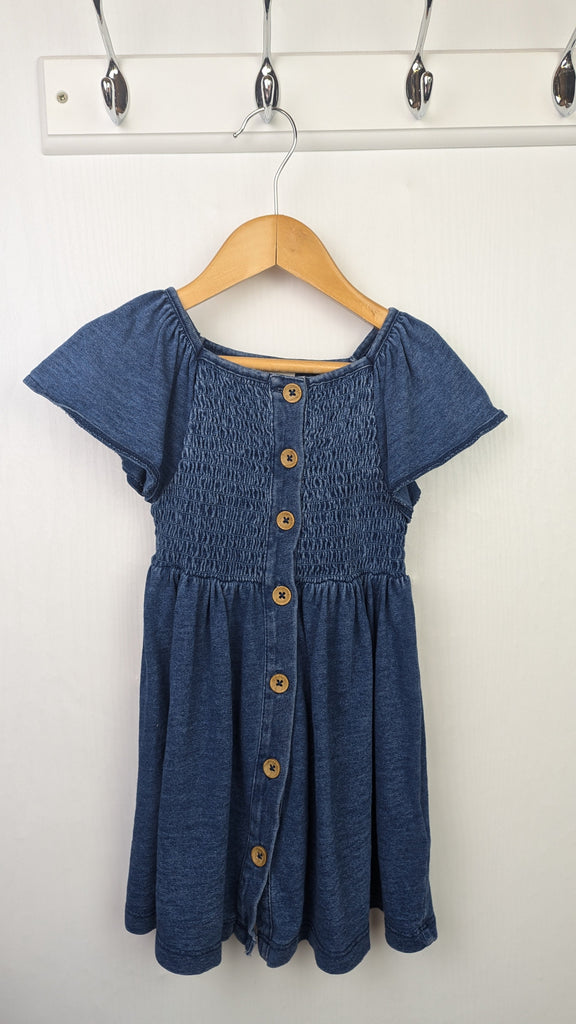 Next Denim Ruched Dress - Girls 12-18 Months Little Ones Preloved Used, Preloved, Preworn & Second Hand Baby, Kids & Children's Clothing UK Online. Cheap affordable. Brands including Next, Joules, Nutmeg Morrisons, TU, F&F, H&M.