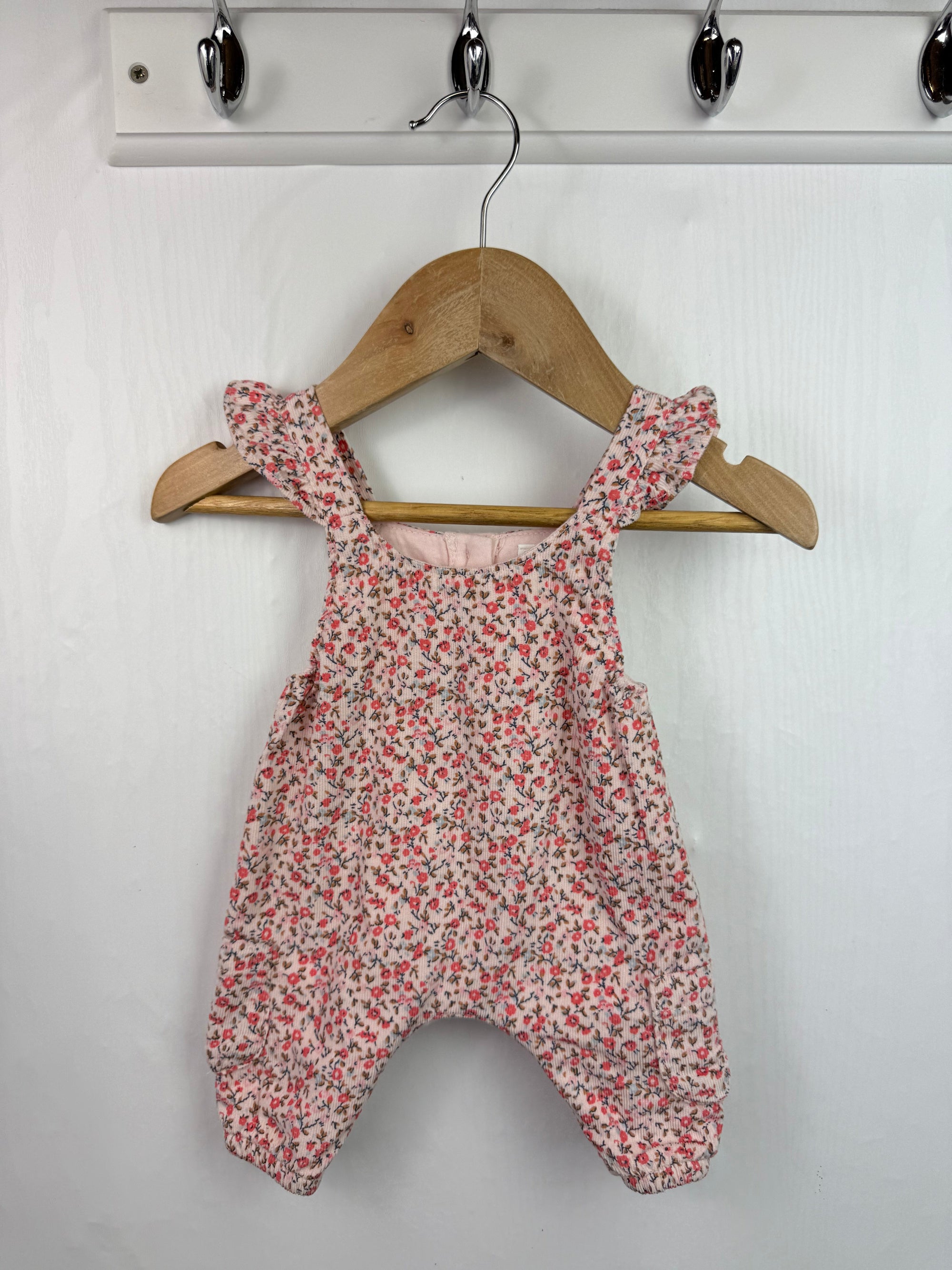 Next Floral Corduroy Dungarees - Girls Newborn - Little Ones Preloved. Second Hand Children's & Preloved Baby, Kids, Girls & Boys Clothes. UK online