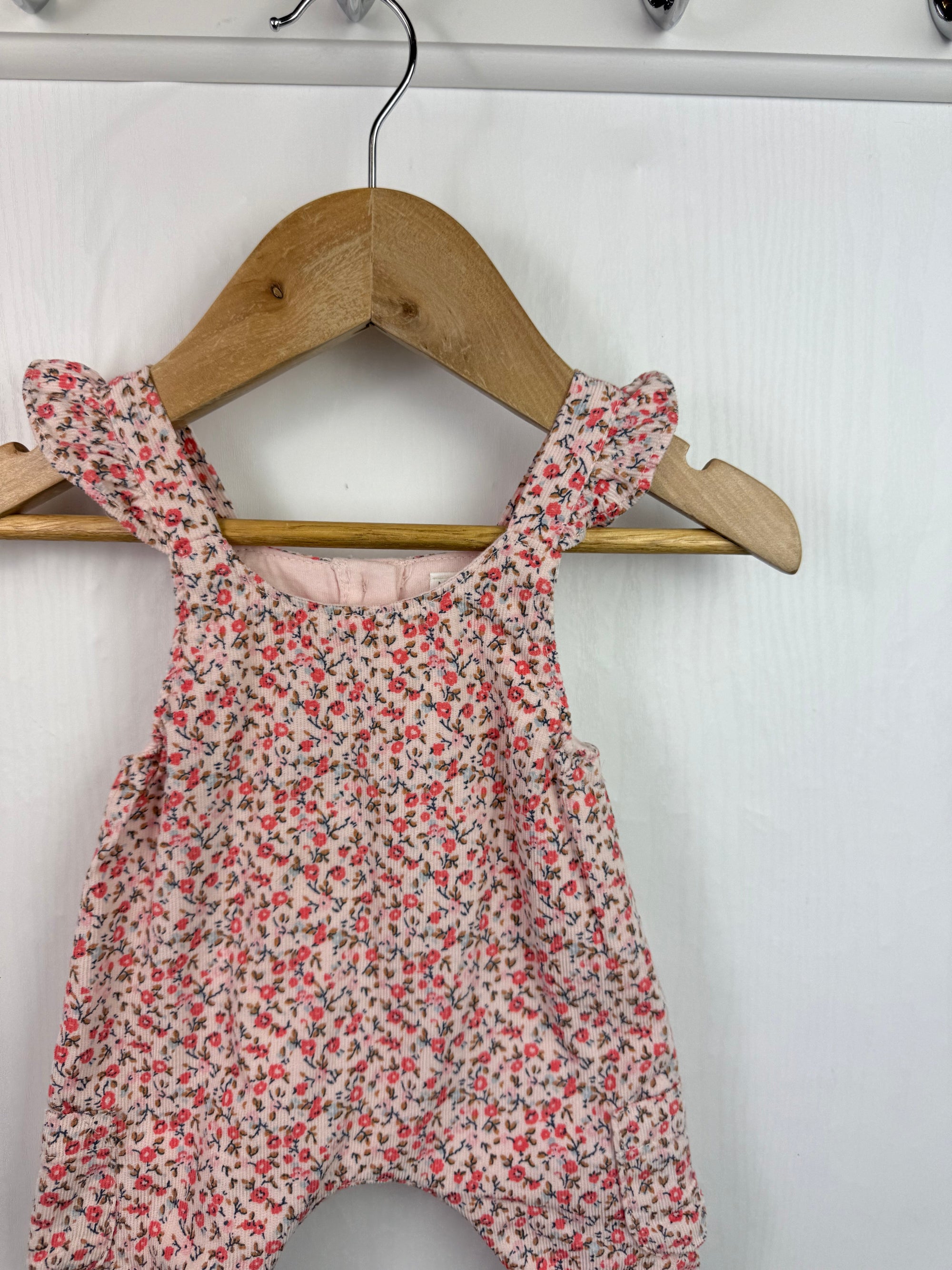 Next Floral Corduroy Dungarees - Girls Newborn - Little Ones Preloved. Second Hand Children's & Preloved Baby, Kids, Girls & Boys Clothes. UK online