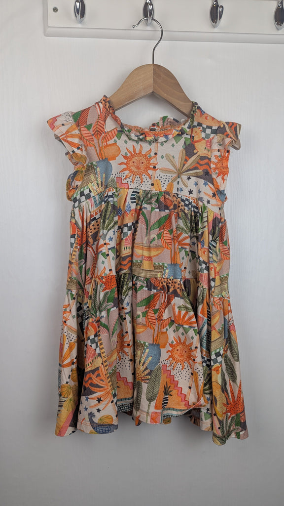 Next Floral Desert Camel Dress - Girls 3-4 Years Little Ones Preloved Used, Preloved, Preworn Baby, Girls & Boys Clothes. Kids & Children's second hand Clothing UK Online. Cheap affordable. Brands including Next, Joules, Nutmeg Morrisons, TU, F&F, H&M.