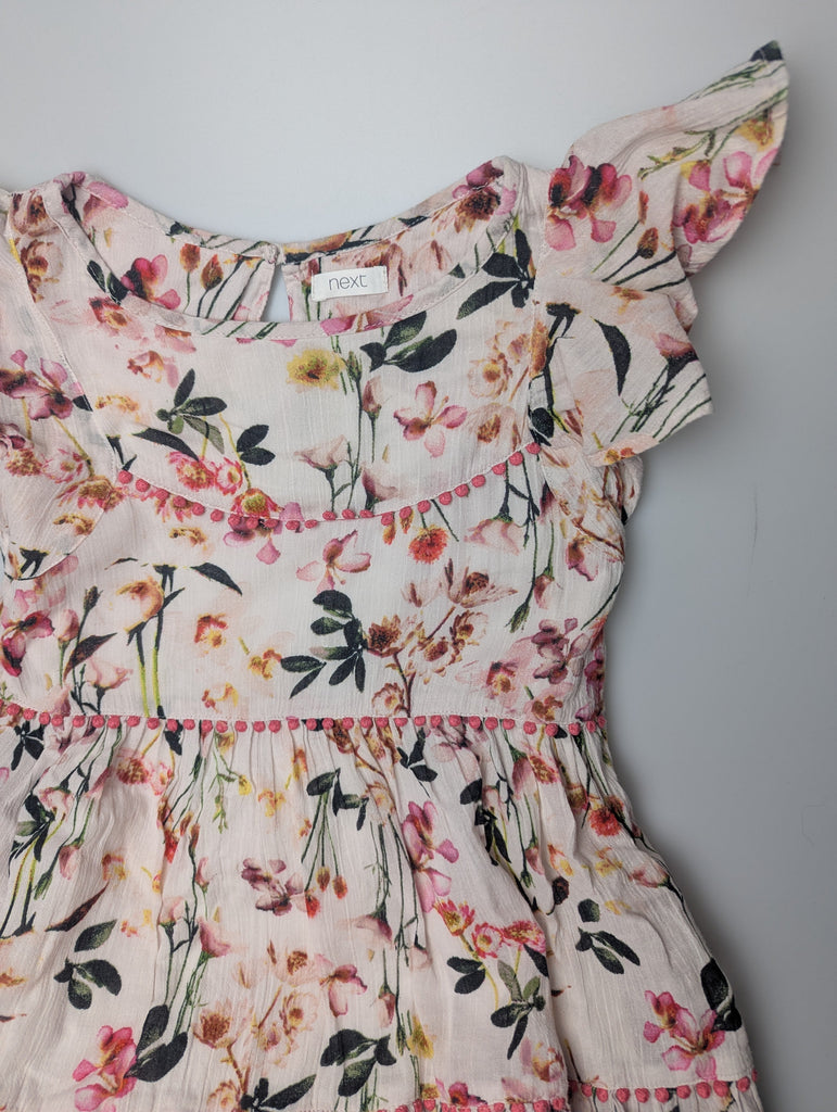 Next Floral Layered Dress - Girls 7 Years Little Ones Preloved Used, Preloved, Preworn Baby, Girls & Boys Clothes. Kids & Children's second hand Clothing UK Online. Cheap affordable. Brands including Next, Joules, Nutmeg Morrisons, TU, F&F, H&M.