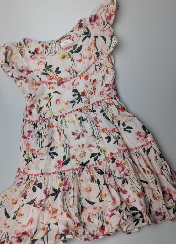 Next Floral Layered Dress - Girls 7 Years Little Ones Preloved Used, Preloved, Preworn Baby, Girls & Boys Clothes. Kids & Children's second hand Clothing UK Online. Cheap affordable. Brands including Next, Joules, Nutmeg Morrisons, TU, F&F, H&M.