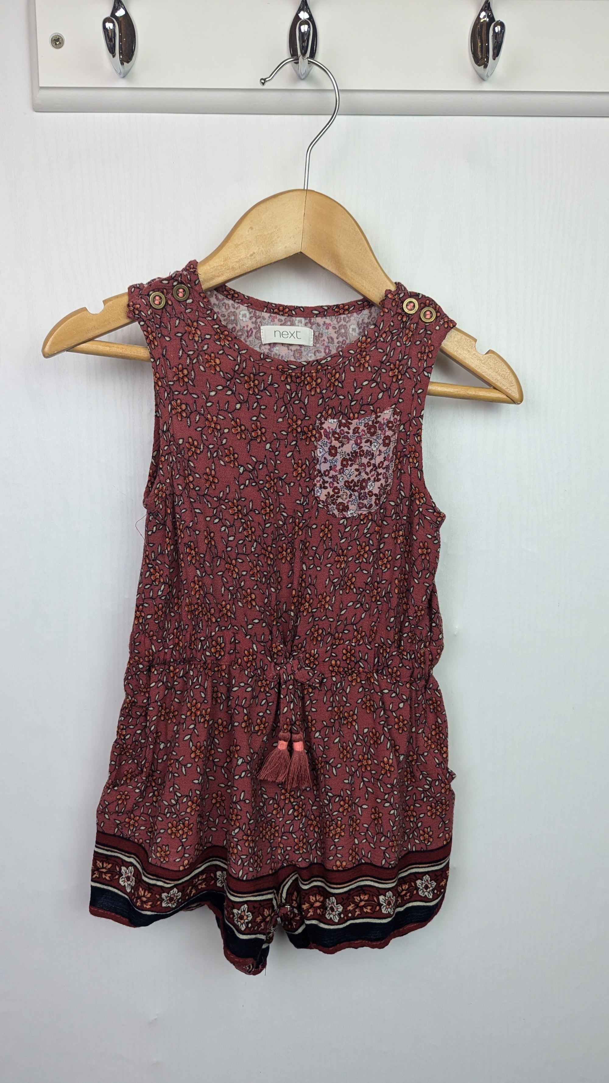 Next Floral Playsuit - Baby Girls 3 - 6 Months - Little Ones Preloved. Second Hand Children's & Preloved Baby, Kids, Girls & Boys Clothes. UK online