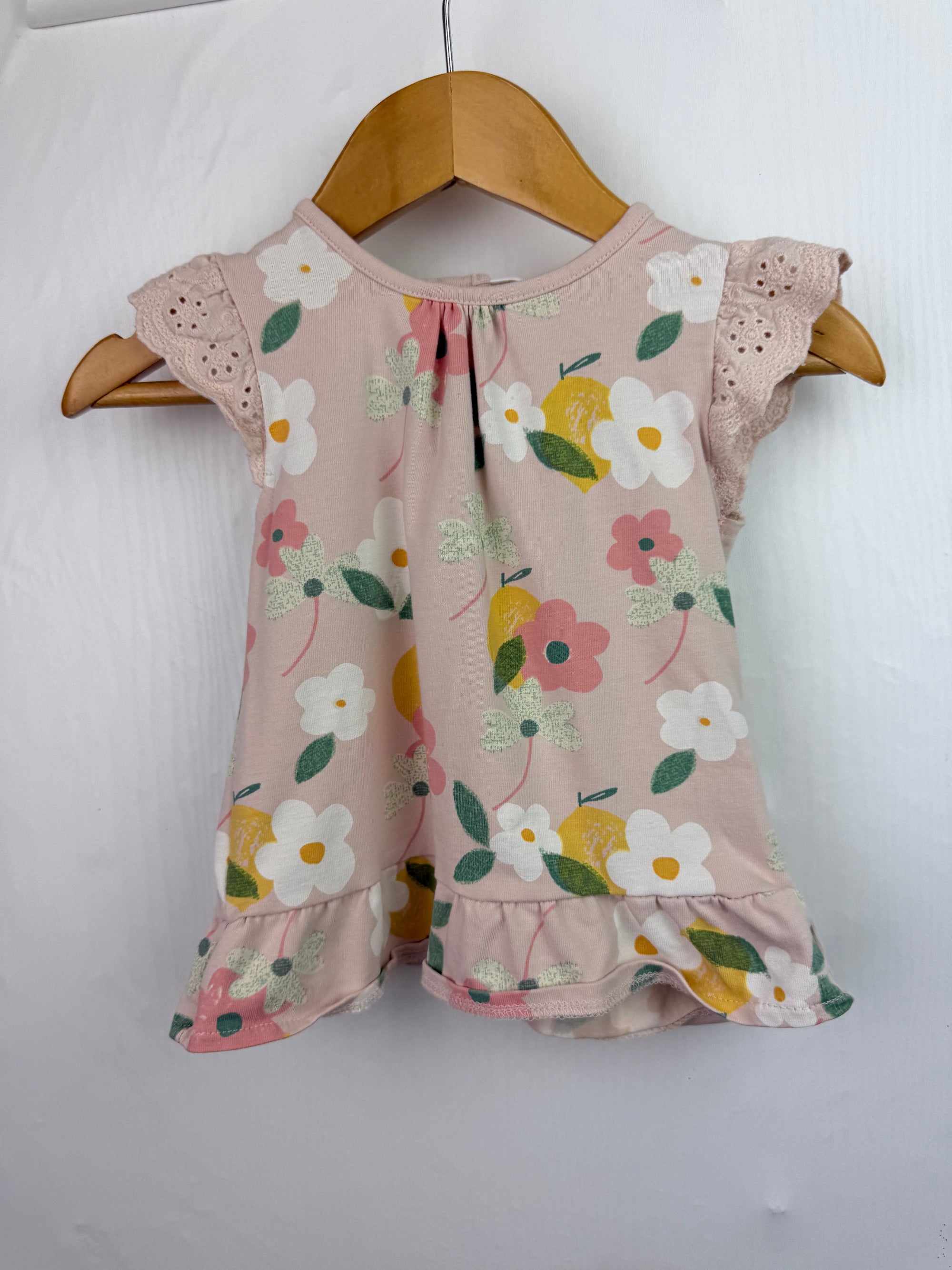 Next Floral Sleeveless Top - Girls 3 - 6 Months - Little Ones Preloved. Second Hand Children's & Preloved Baby, Kids, Girls & Boys Clothes. UK online